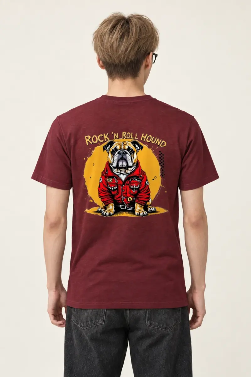 "Rock ’N Roll Hound" Heavyweight Unisex Crewneck T-shirt | Gildan 5000