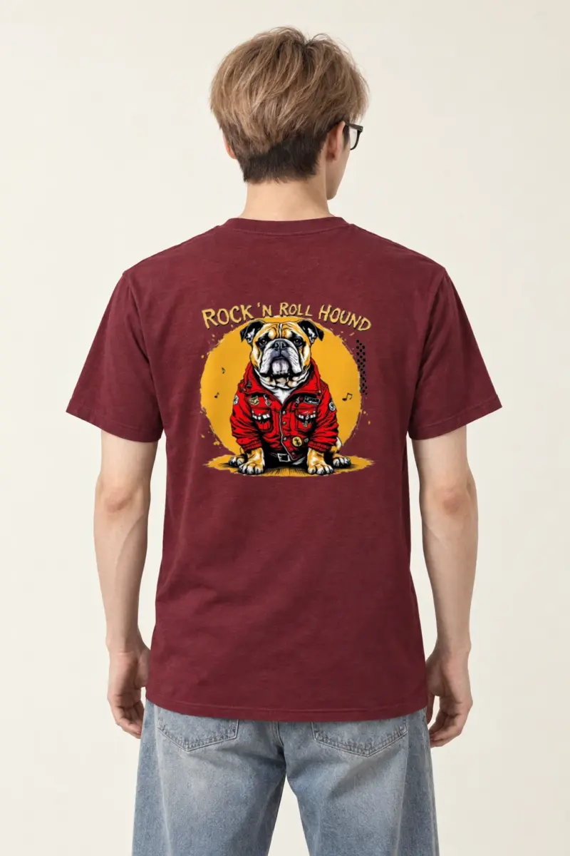 "Rock ’N Roll Hound" Heavyweight Unisex Crewneck T-shirt