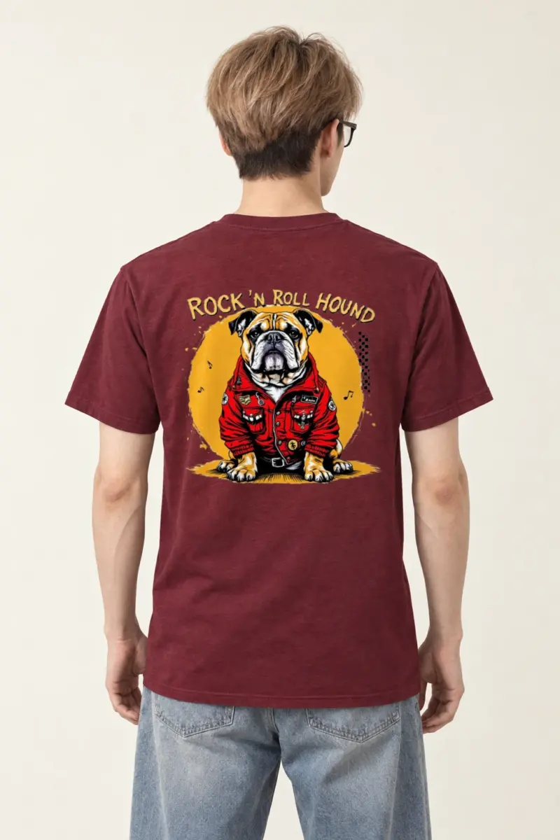"Rock ’N Roll Hound" Heavyweight Unisex Crewneck T-shirt
