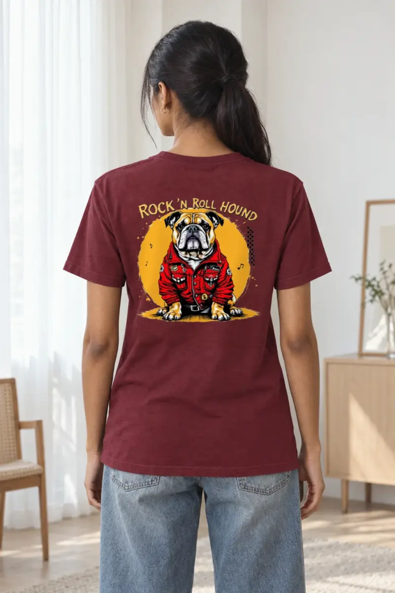"Rock ’N Roll Hound" Heavyweight Unisex Crewneck T-shirt | Gildan 5000