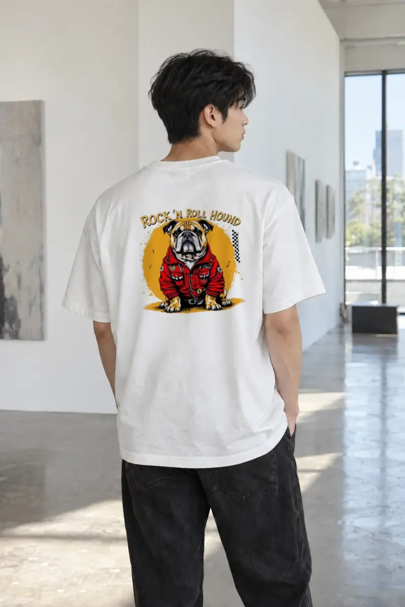 "Rock ’N Roll Hound" Heavyweight Unisex Crewneck T-shirt | Gildan 5000