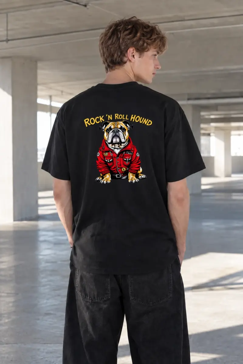 "Rock 'N Roll Hound" Heavyweight Unisex Crewneck T-shirt | Gildan 5000
