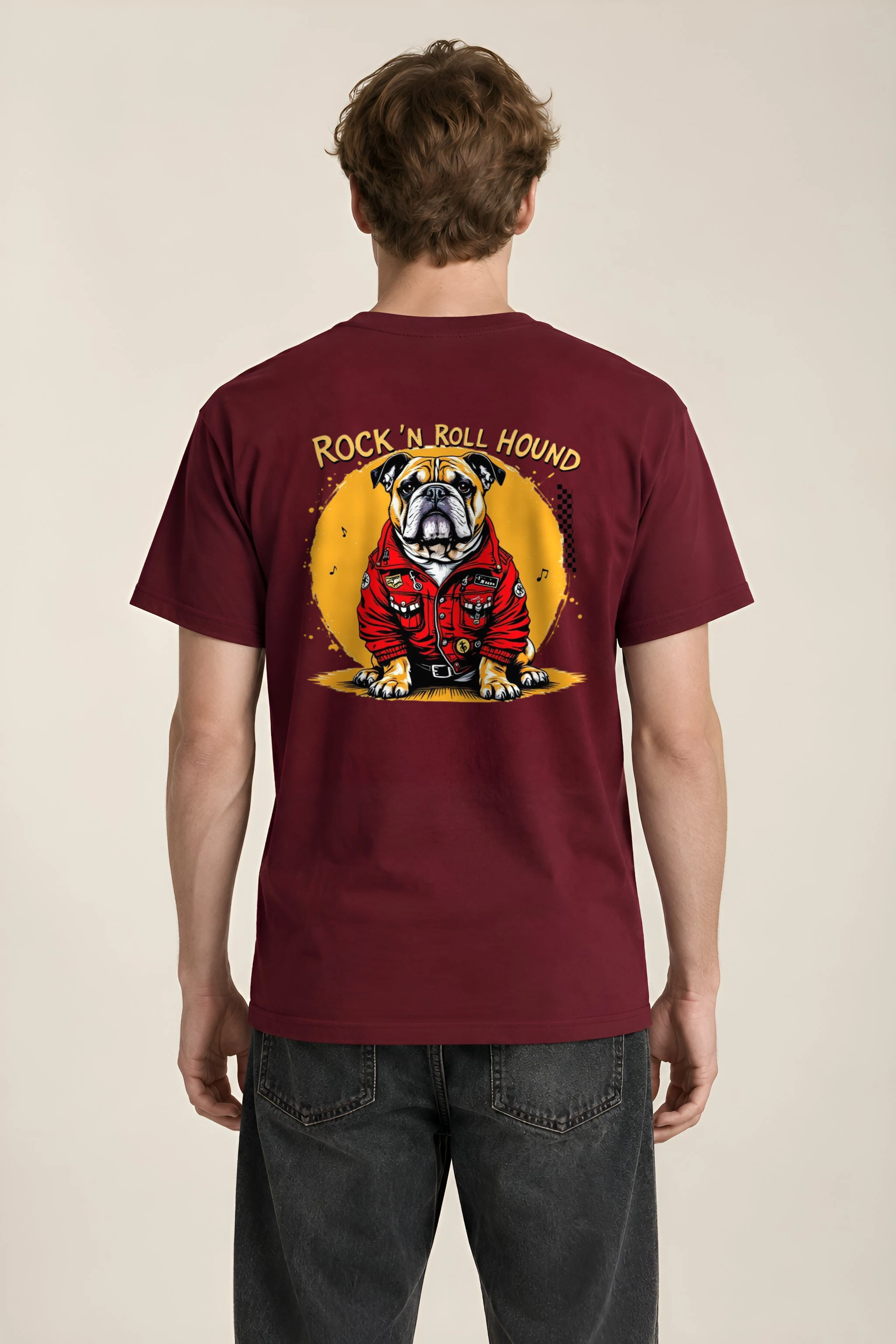"Rock ’N Roll Hound" Heavyweight Unisex Crewneck T-shirt