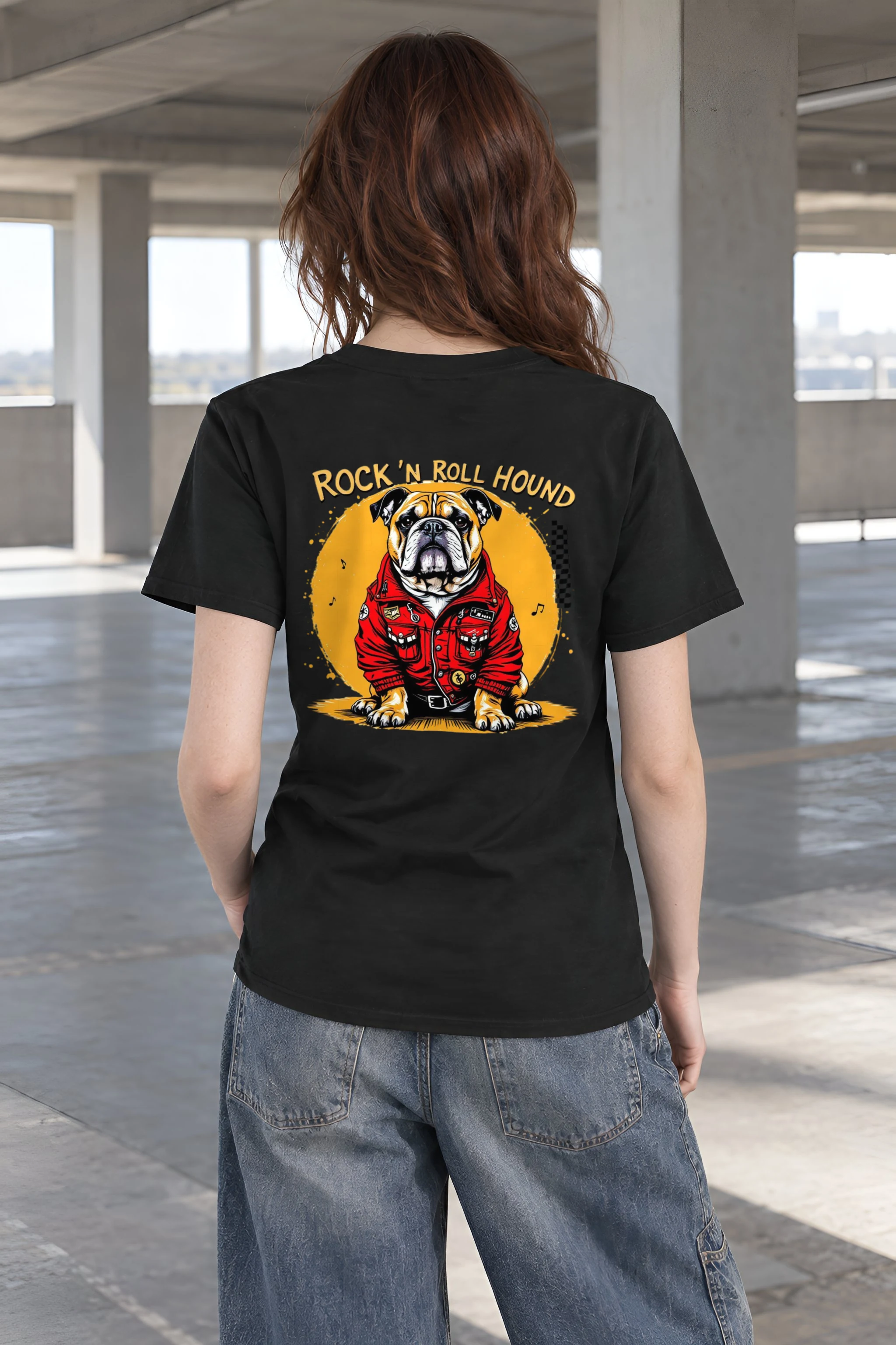 "Rock ’N Roll Hound" Heavyweight Unisex Crewneck T-shirt
