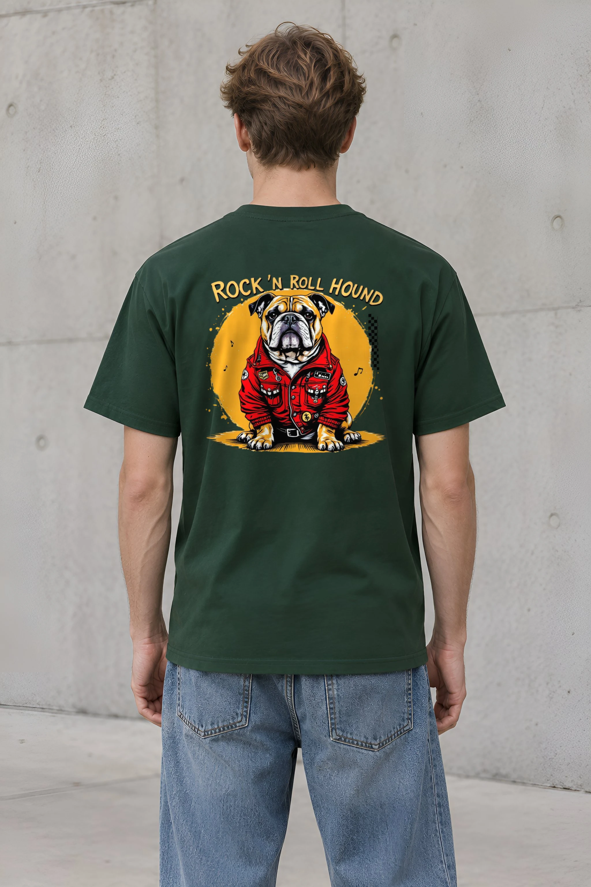 "Rock ’N Roll Hound" Heavyweight Unisex Crewneck T-shirt