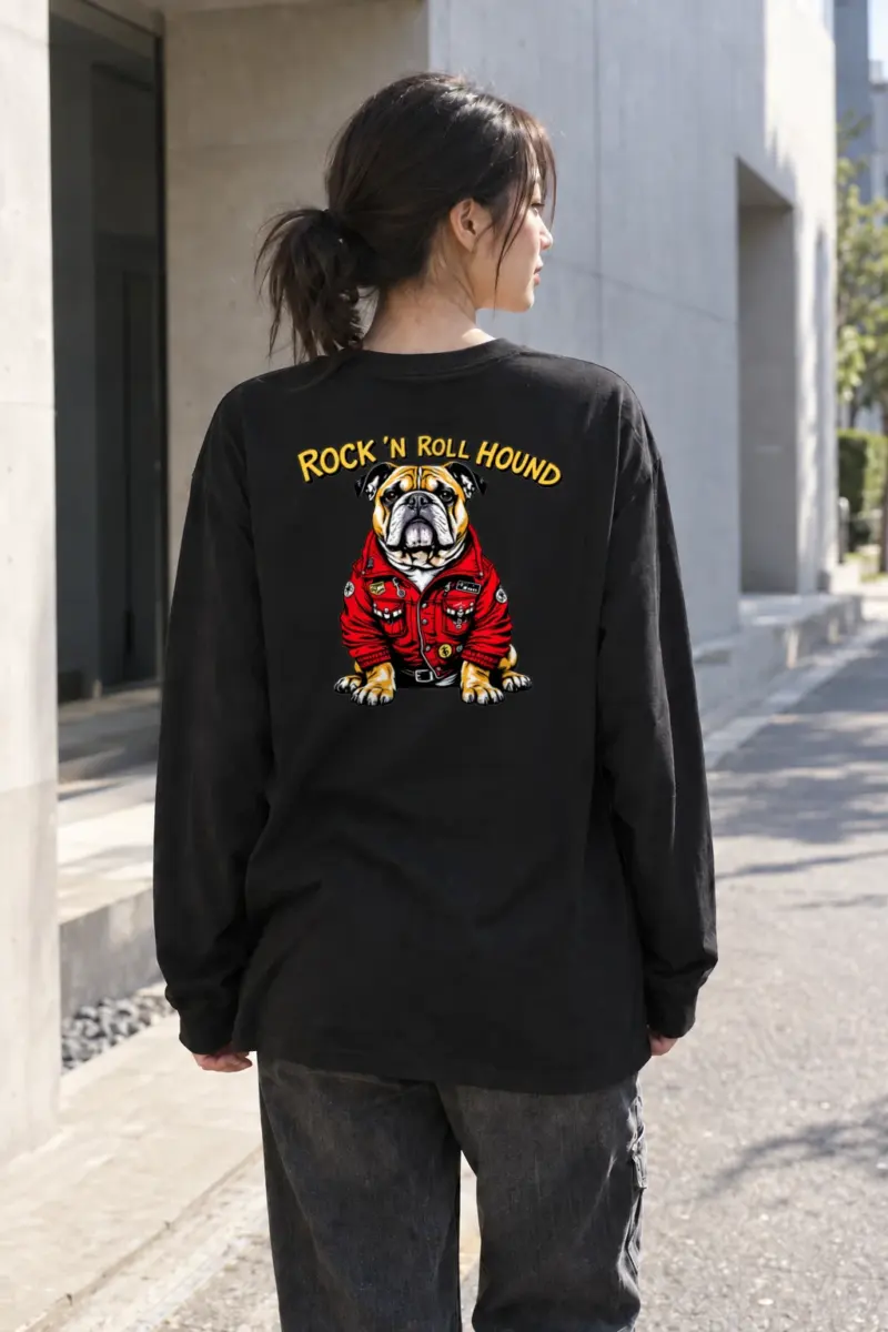 "Rock 'N Roll Hound" Unisex Longsleeve T-shirt | Gildan 2400