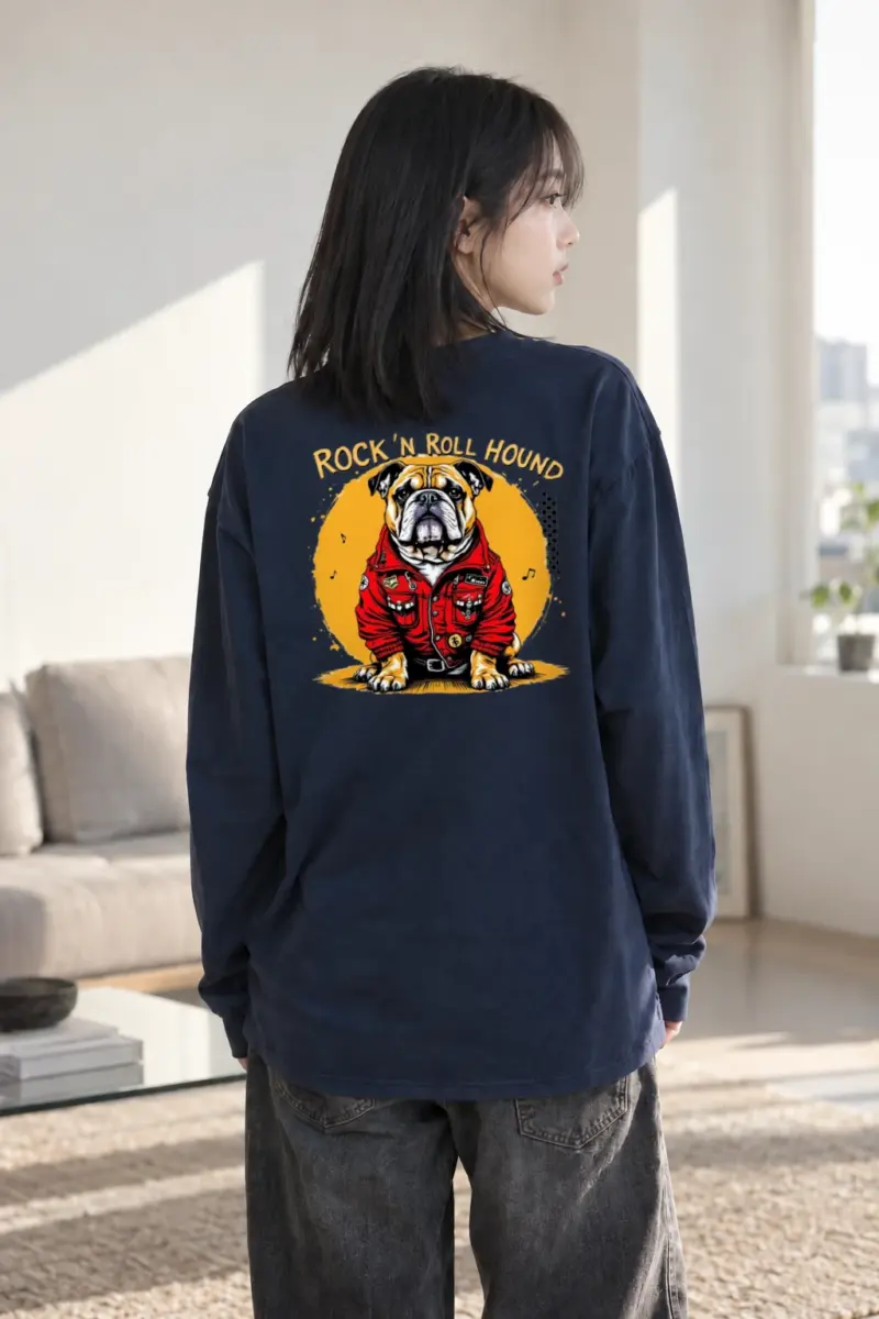 "Rock ’N Roll Hound" Unisex Longsleeve T-shirt | Gildan 2400