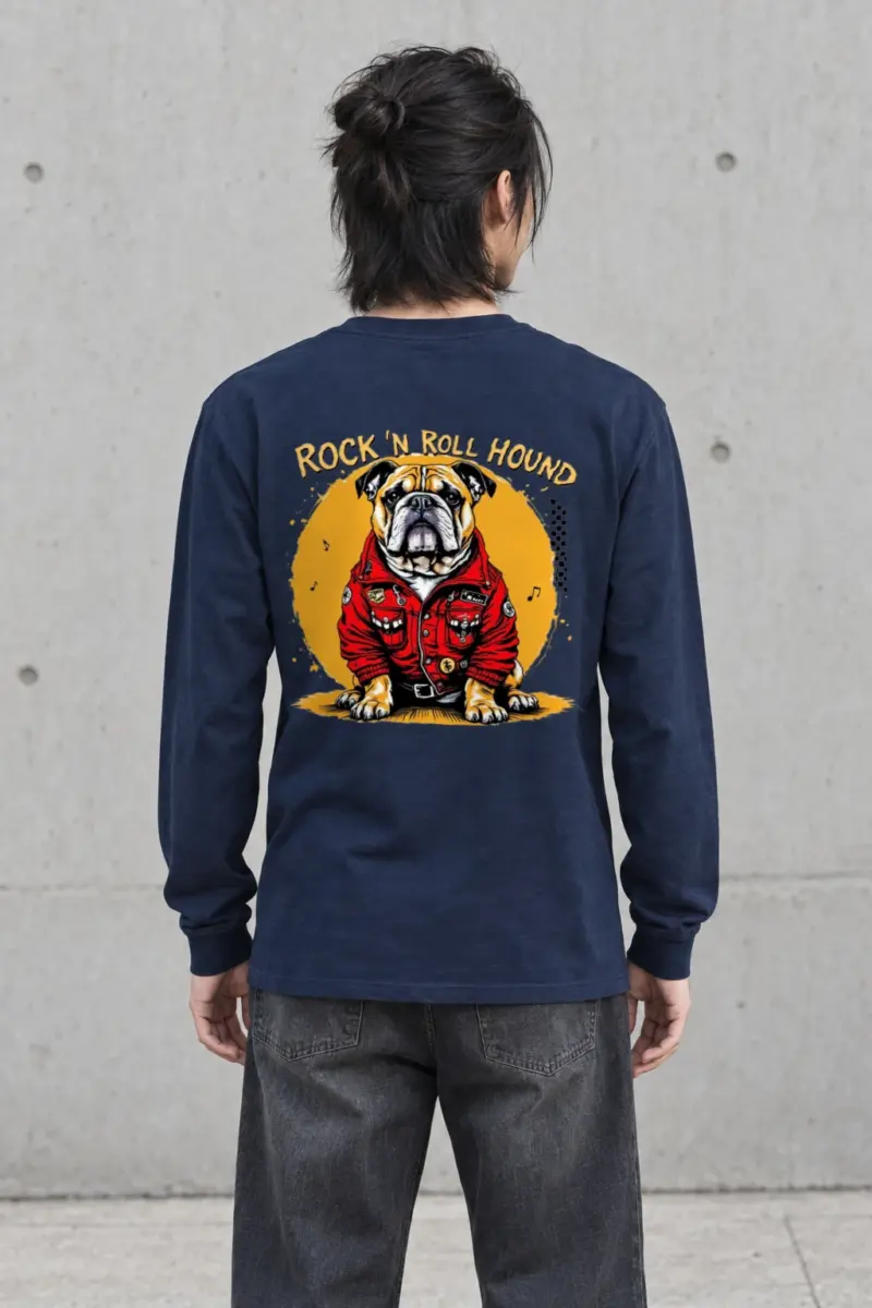 "Rock ’N Roll Hound" Unisex Longsleeve T-shirt | Gildan 2400