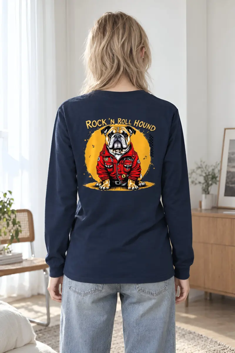 "Rock ’N Roll Hound" Unisex Longsleeve T-shirt