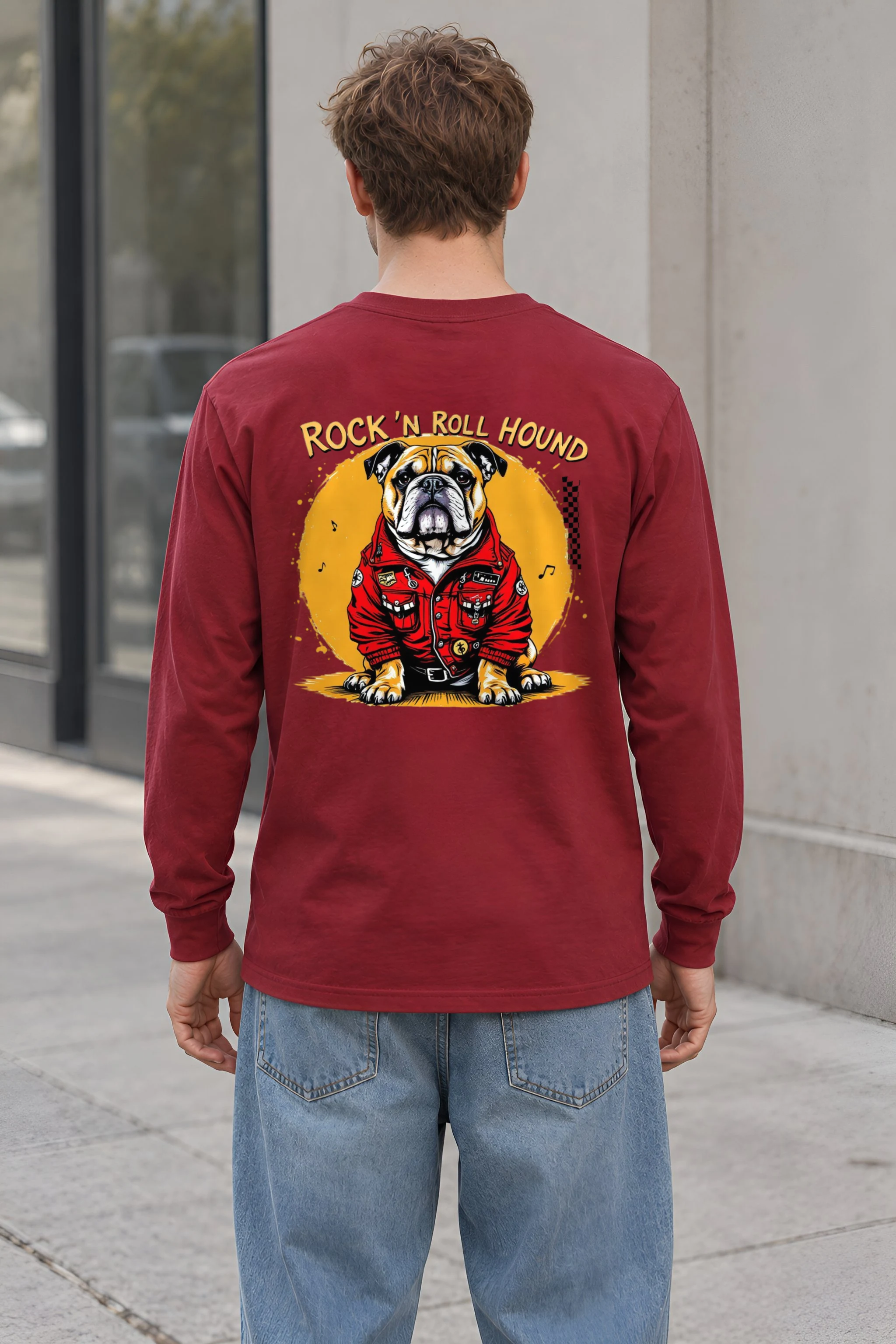 "Rock ’N Roll Hound" Unisex Longsleeve T-shirt