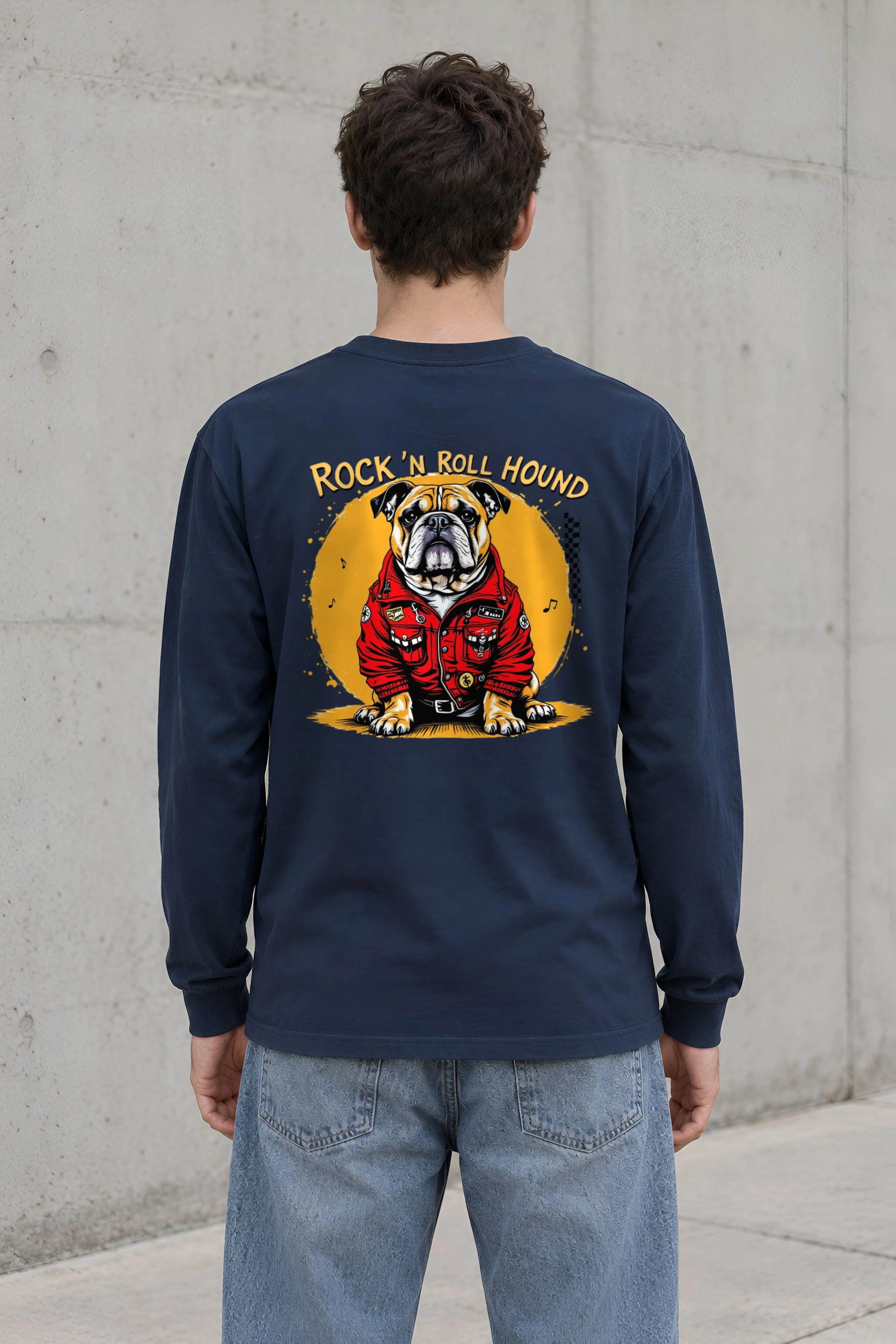 "Rock ’N Roll Hound" Unisex Longsleeve T-shirt