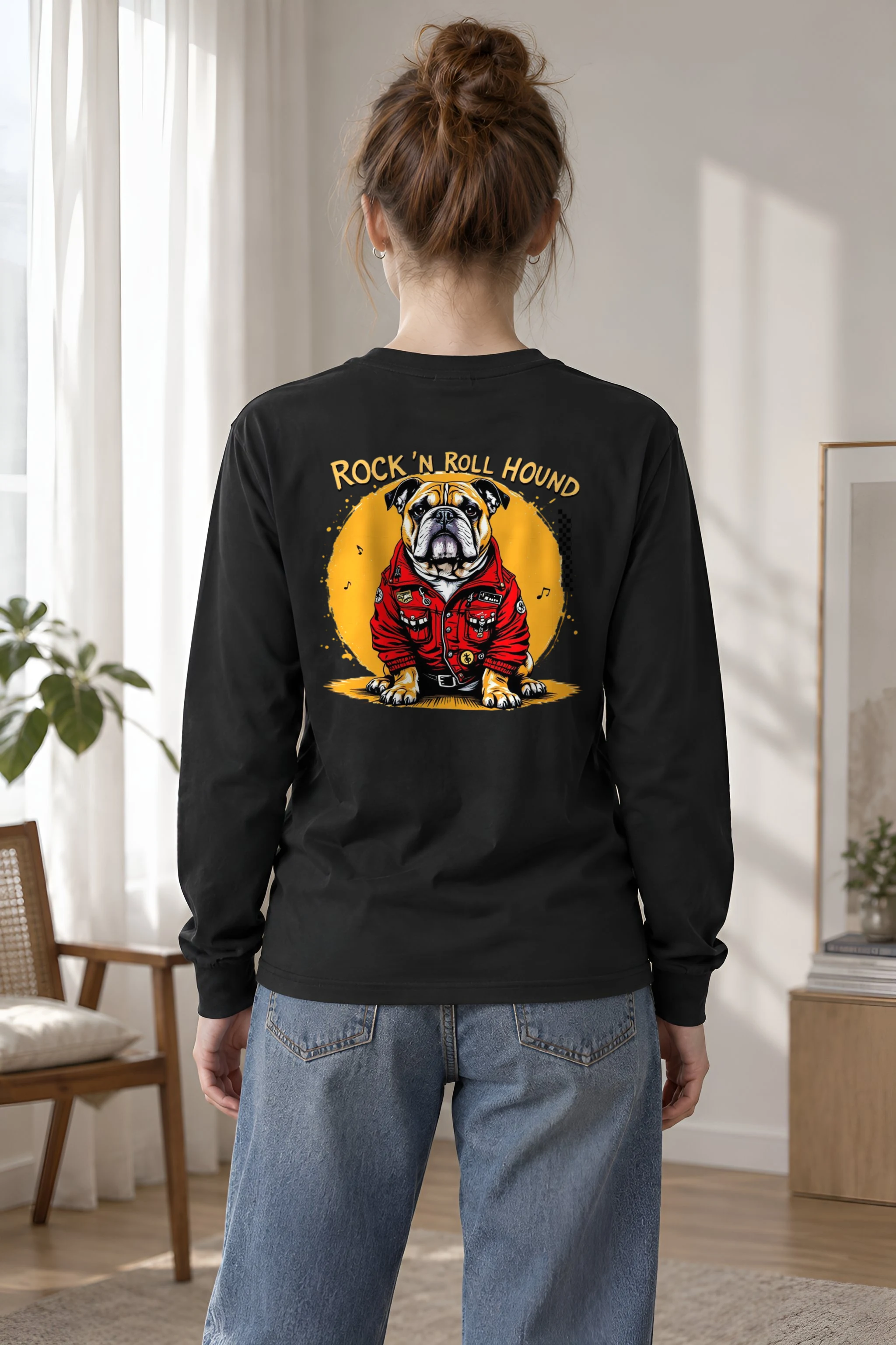 "Rock ’N Roll Hound" Unisex Longsleeve T-shirt