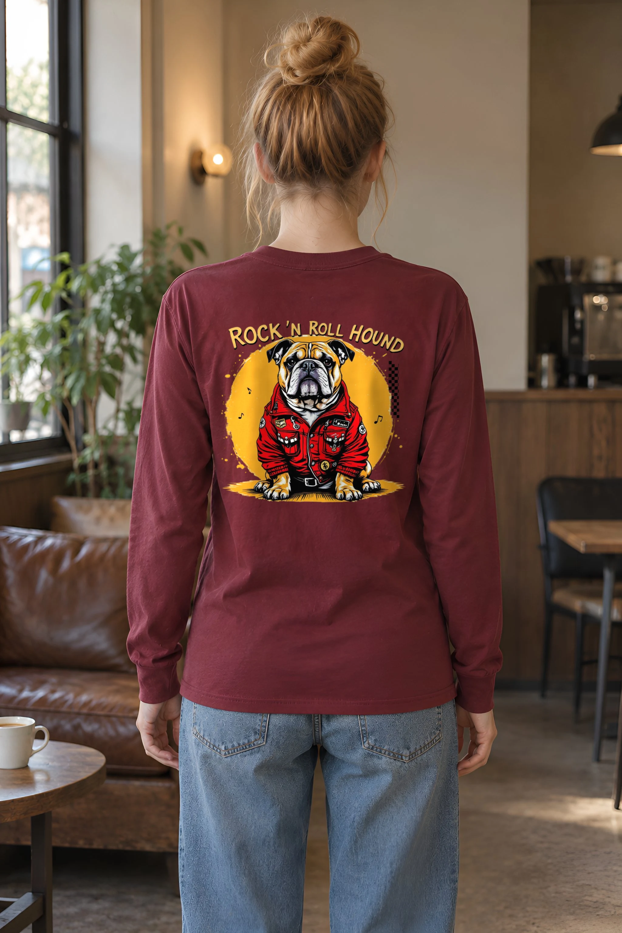 "Rock ’N Roll Hound" Unisex Longsleeve T-shirt