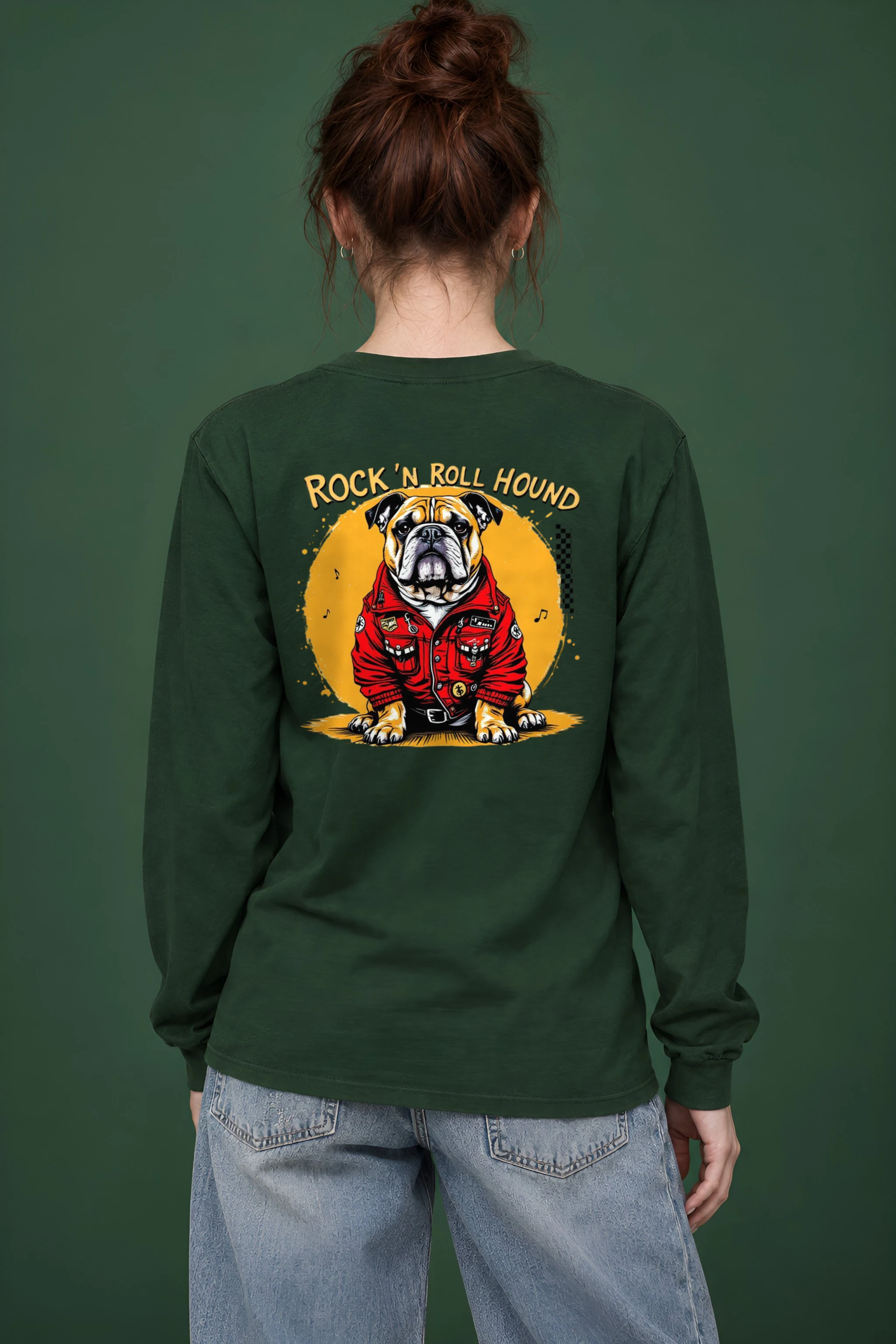 "Rock ’N Roll Hound" Unisex Longsleeve T-shirt