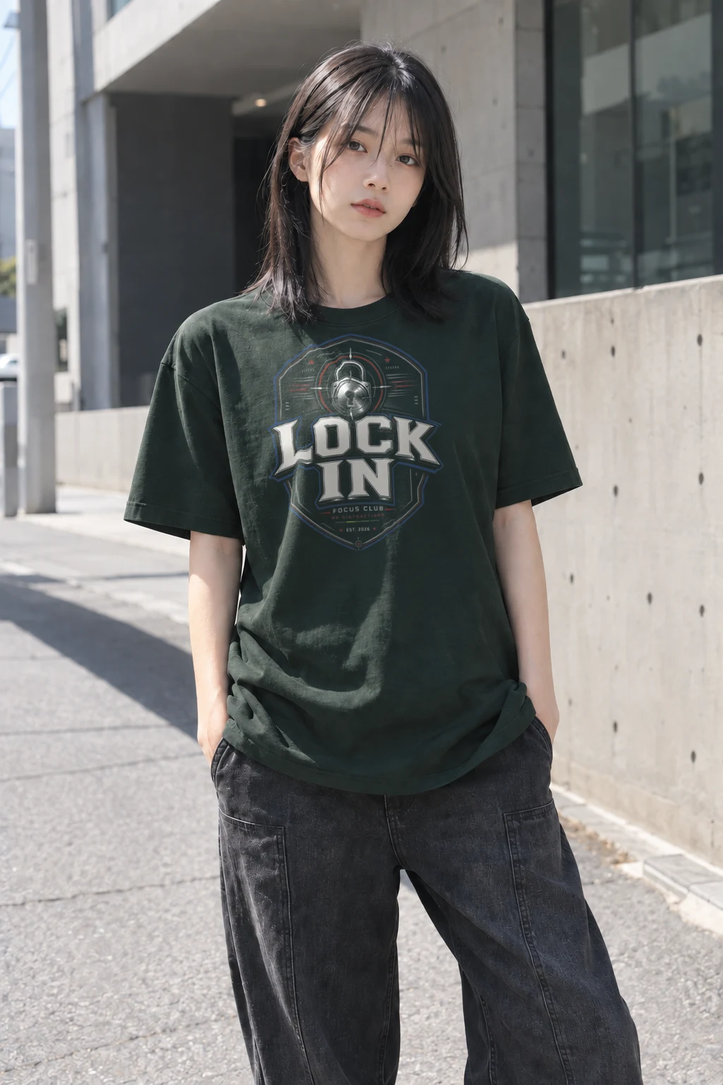 "Rock On No Distractions" Heavyweight Unisex Crewneck T-shirt | Gildan 5000