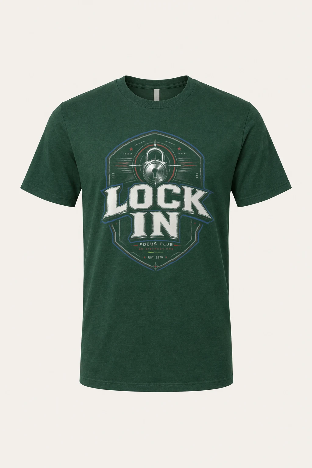 "Rock On No Distractions" Heavyweight Unisex Crewneck T-shirt | Gildan 5000