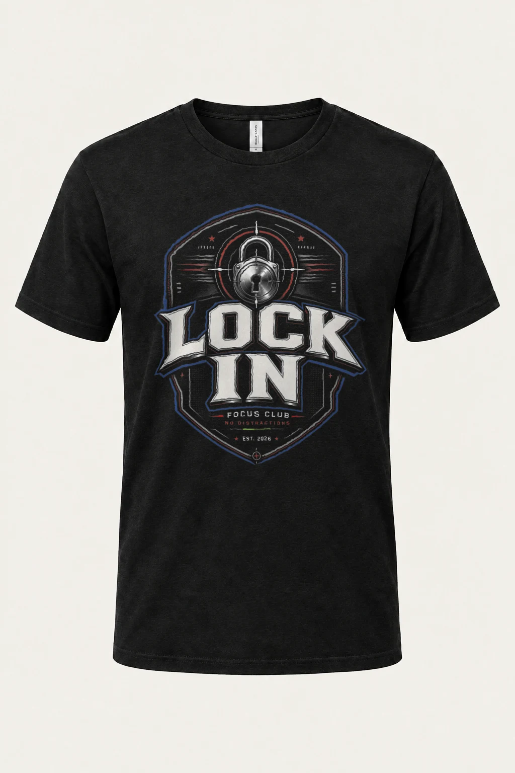 "Rock On No Distractions" Heavyweight Unisex Crewneck T-shirt | Gildan 5000