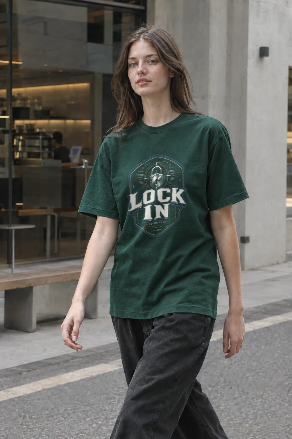 "Rock On No Distractions" Heavyweight Unisex Crewneck T-shirt | Gildan 5000