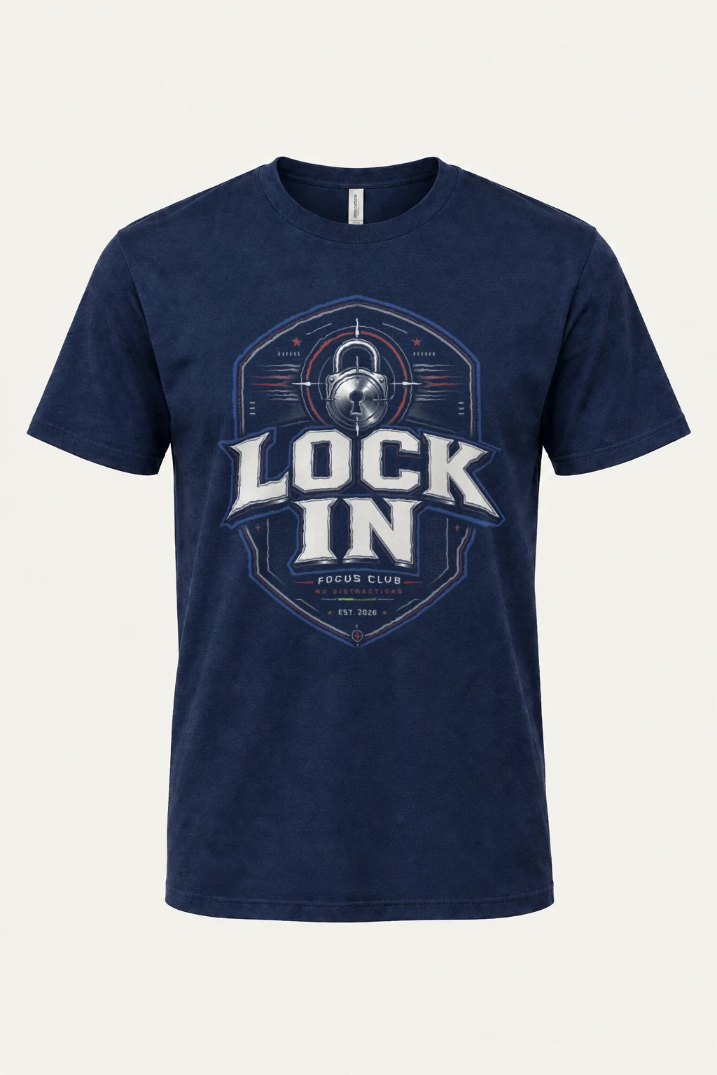 "Rock On No Distractions" Heavyweight Unisex Crewneck T-shirt | Gildan 5000