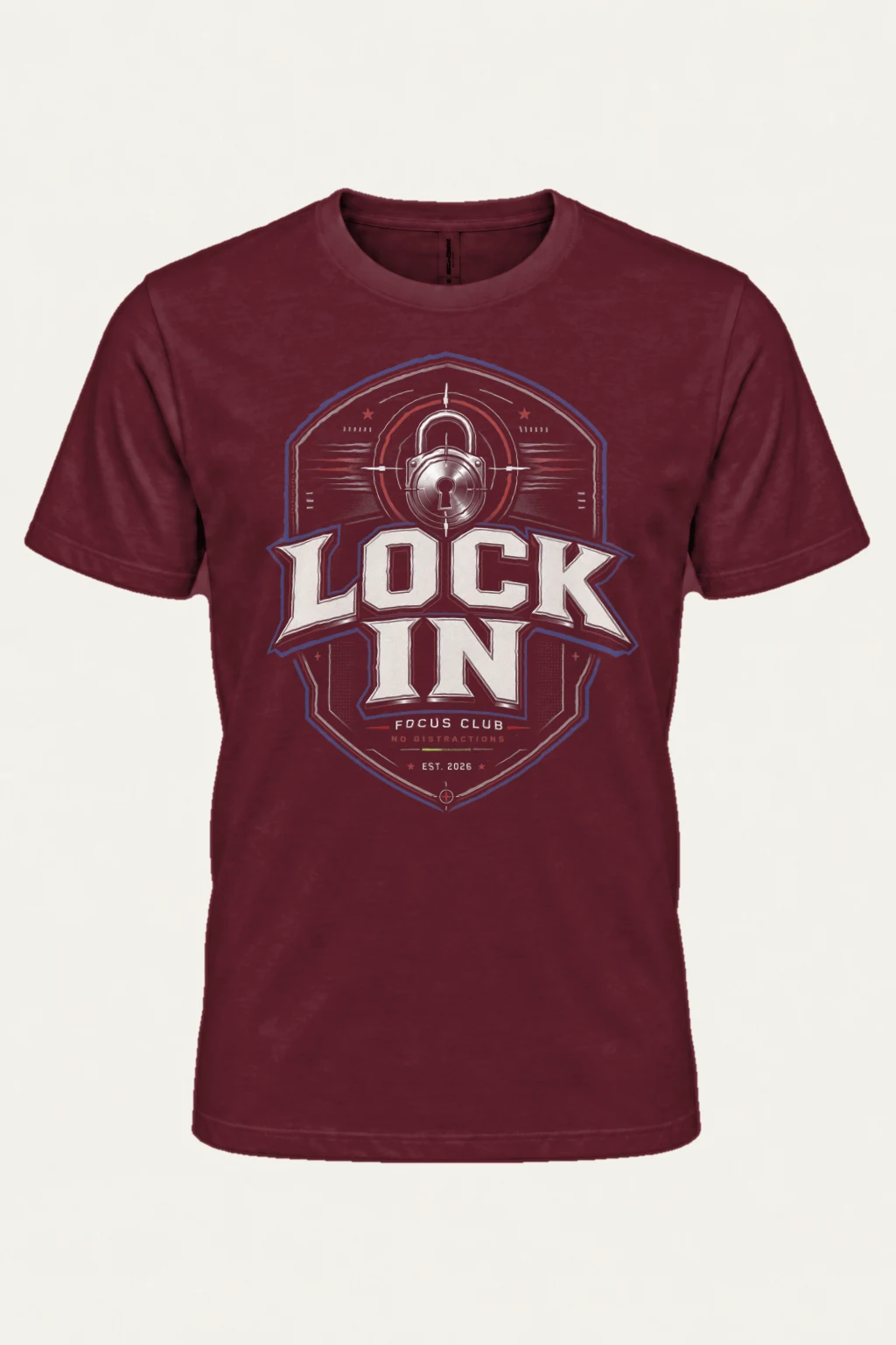 "Rock On No Distractions" Heavyweight Unisex Crewneck T-shirt | Gildan 5000