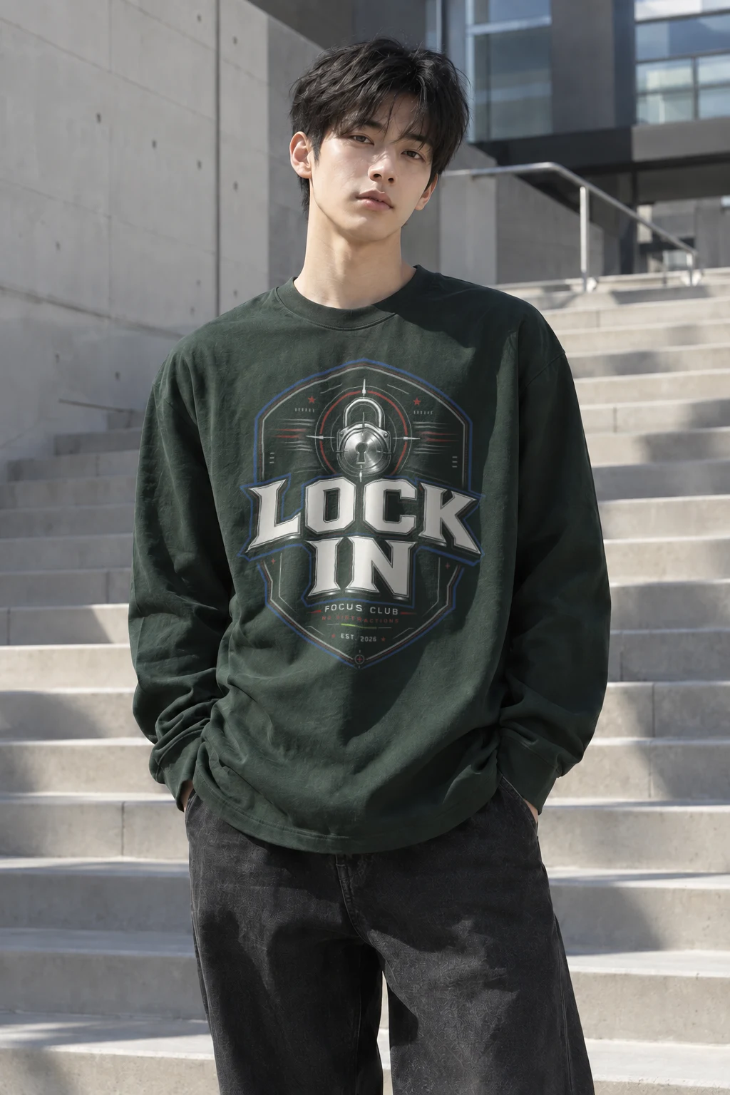 "Rock On No Distractions" Unisex Longsleeve T-shirt | Gildan 2400