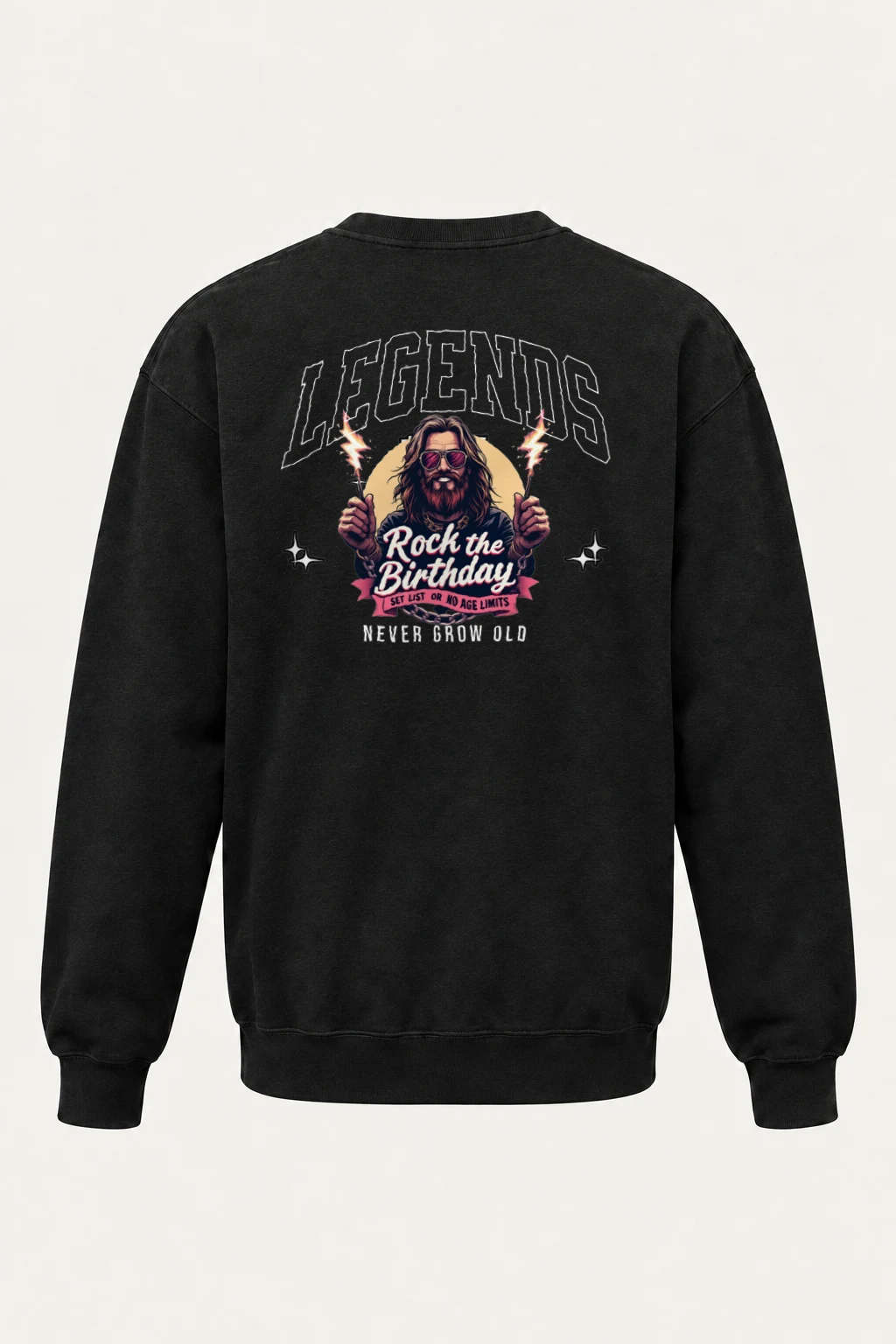 "Rock The Birthday" Heavy Blend Unisex Crewneck Sweatshirt | Gildan 18000