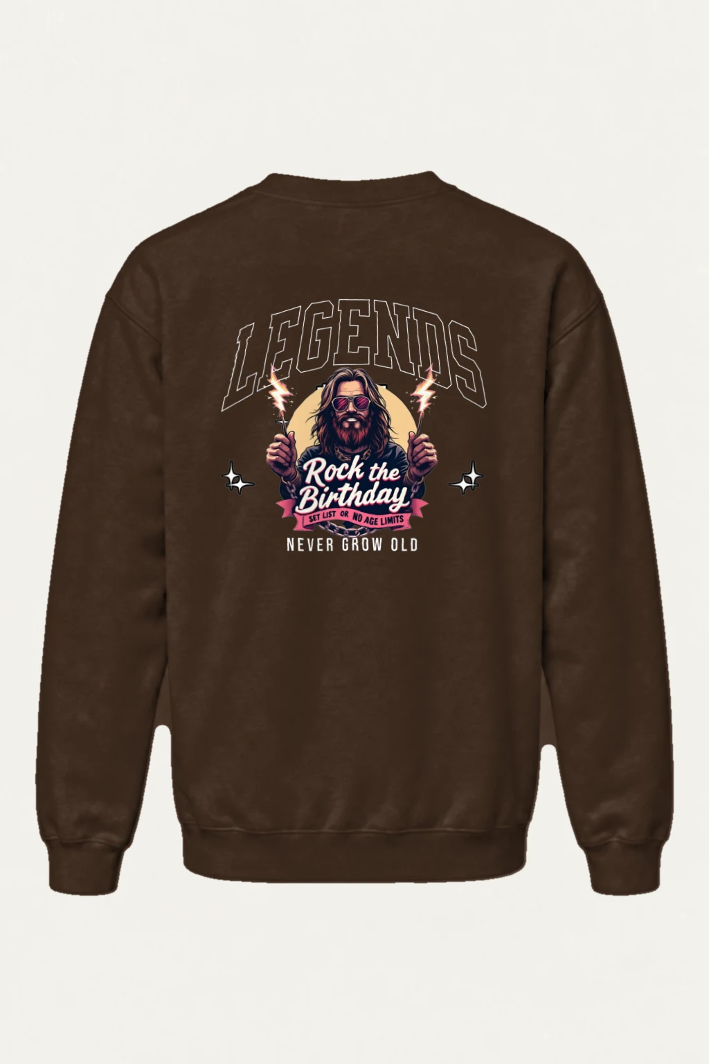 "Rock The Birthday" Heavy Blend Unisex Crewneck Sweatshirt | Gildan 18000