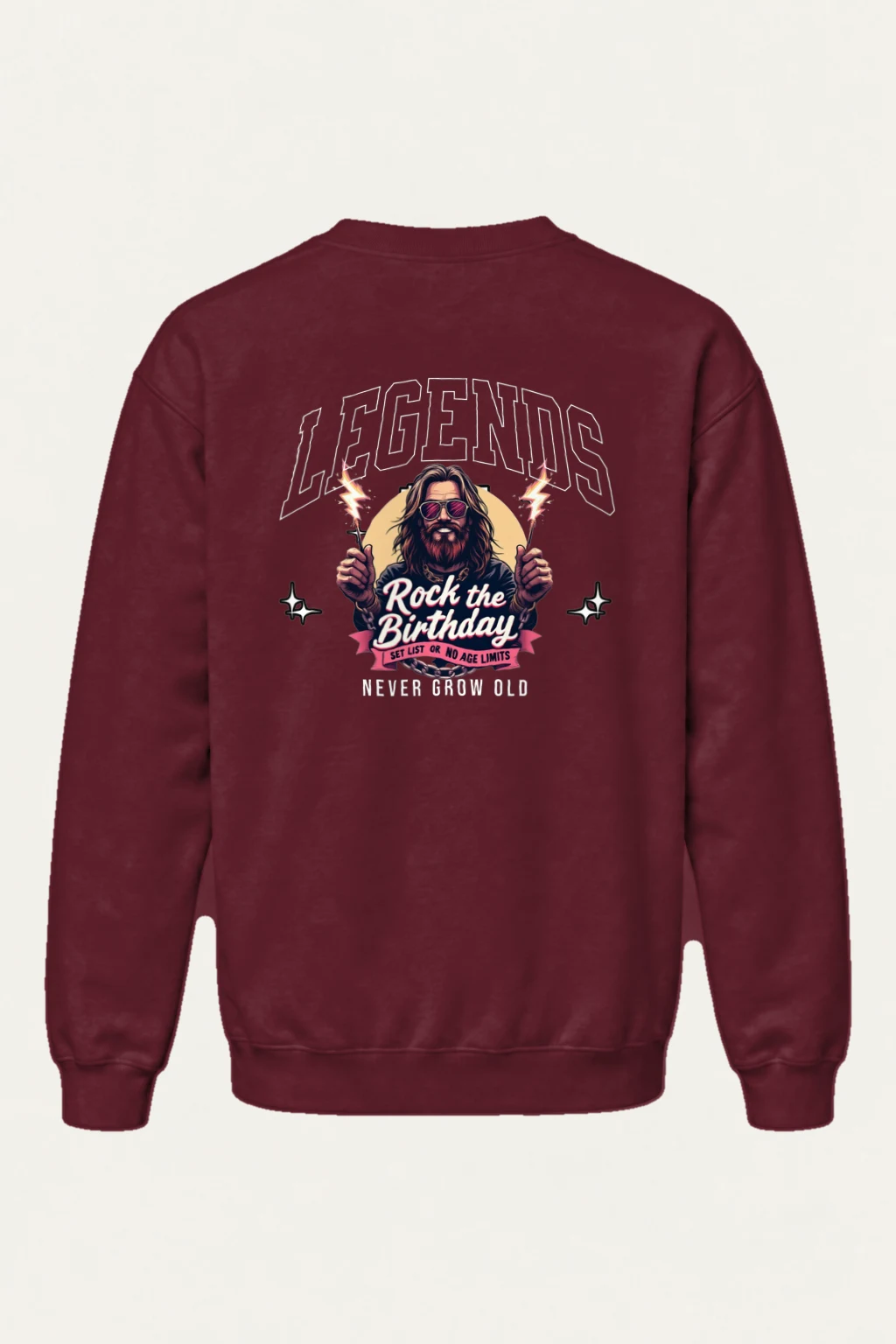 "Rock The Birthday" Heavy Blend Unisex Crewneck Sweatshirt | Gildan 18000