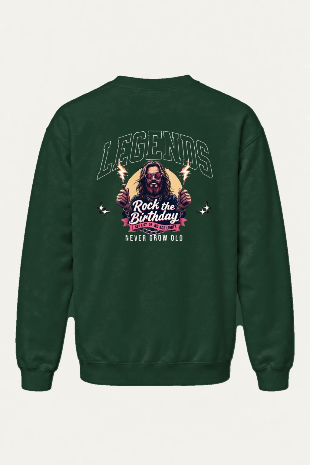 "Rock The Birthday" Heavy Blend Unisex Crewneck Sweatshirt | Gildan 18000