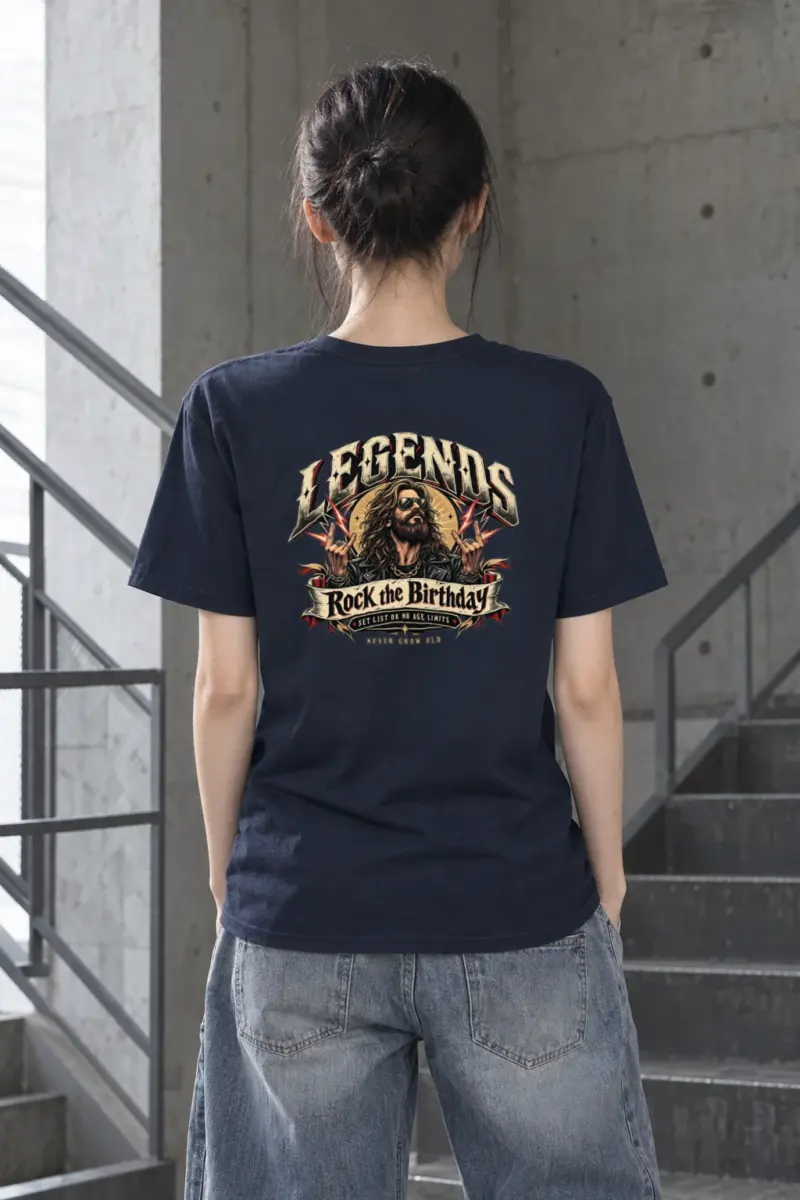 "Rock The Birthday" Heavyweight Unisex Crewneck T-shirt