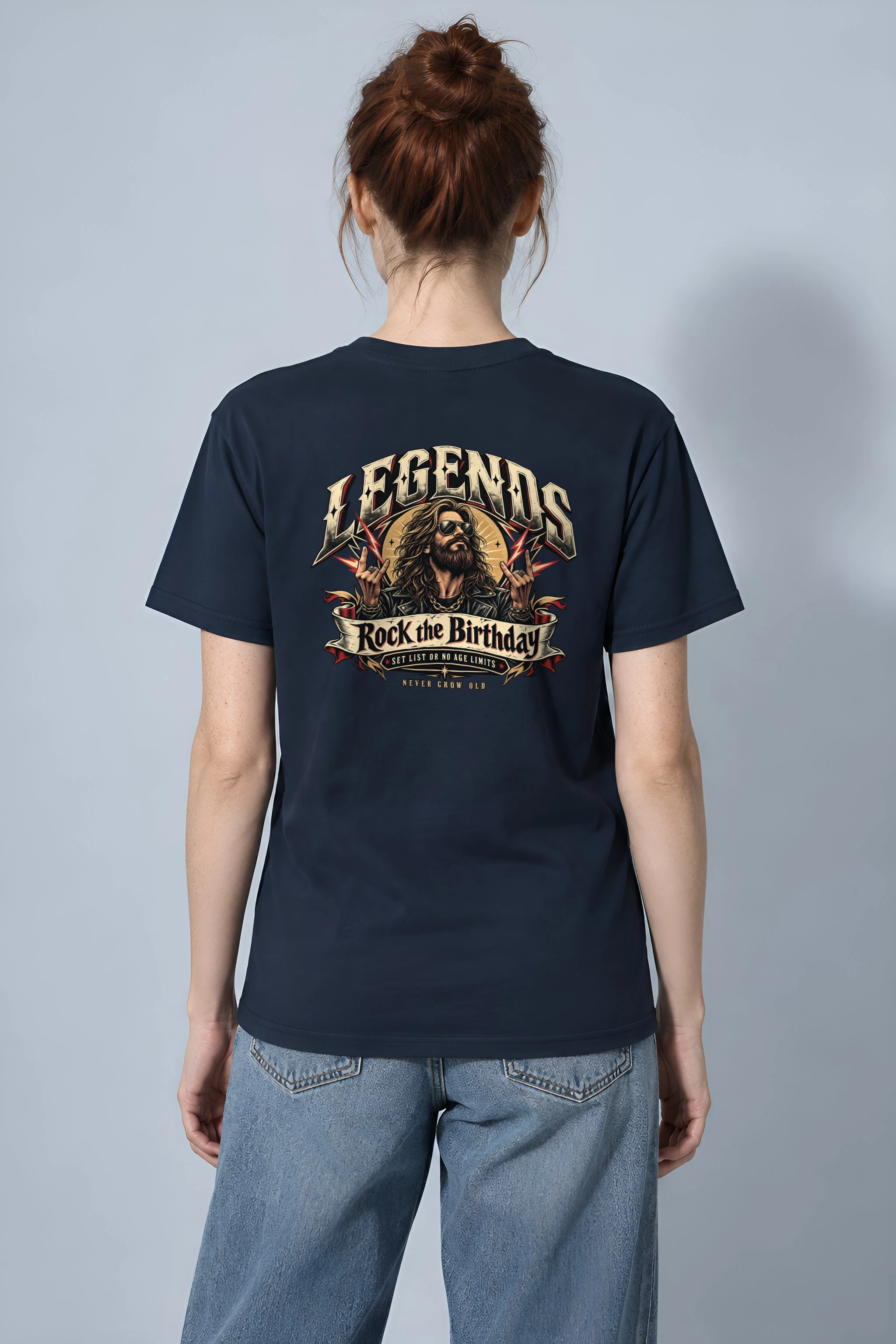 "Rock The Birthday" Heavyweight Unisex Crewneck T-shirt