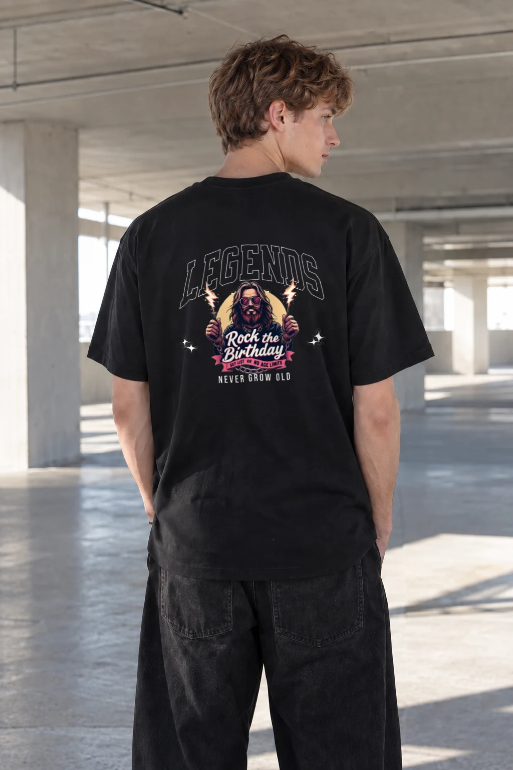 "Rock The Birthday" Heavyweight Unisex Crewneck T-shirt | Gildan 5000