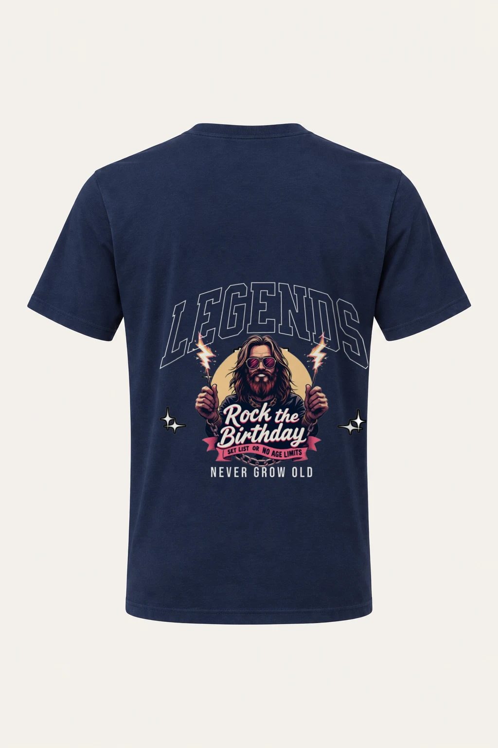 "Rock The Birthday" Heavyweight Unisex Crewneck T-shirt | Gildan 5000