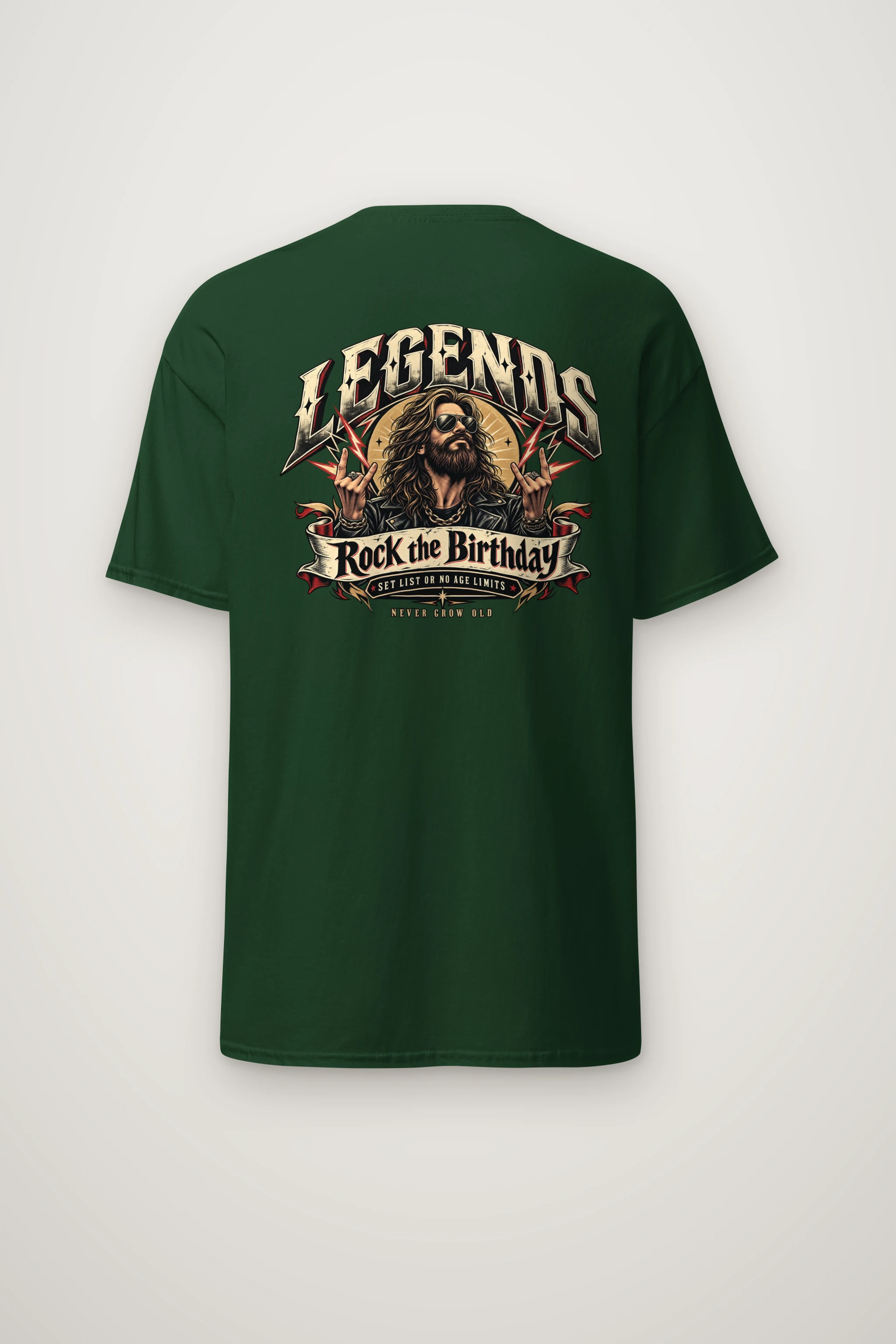 "Rock The Birthday" Heavyweight Unisex Crewneck T-shirt