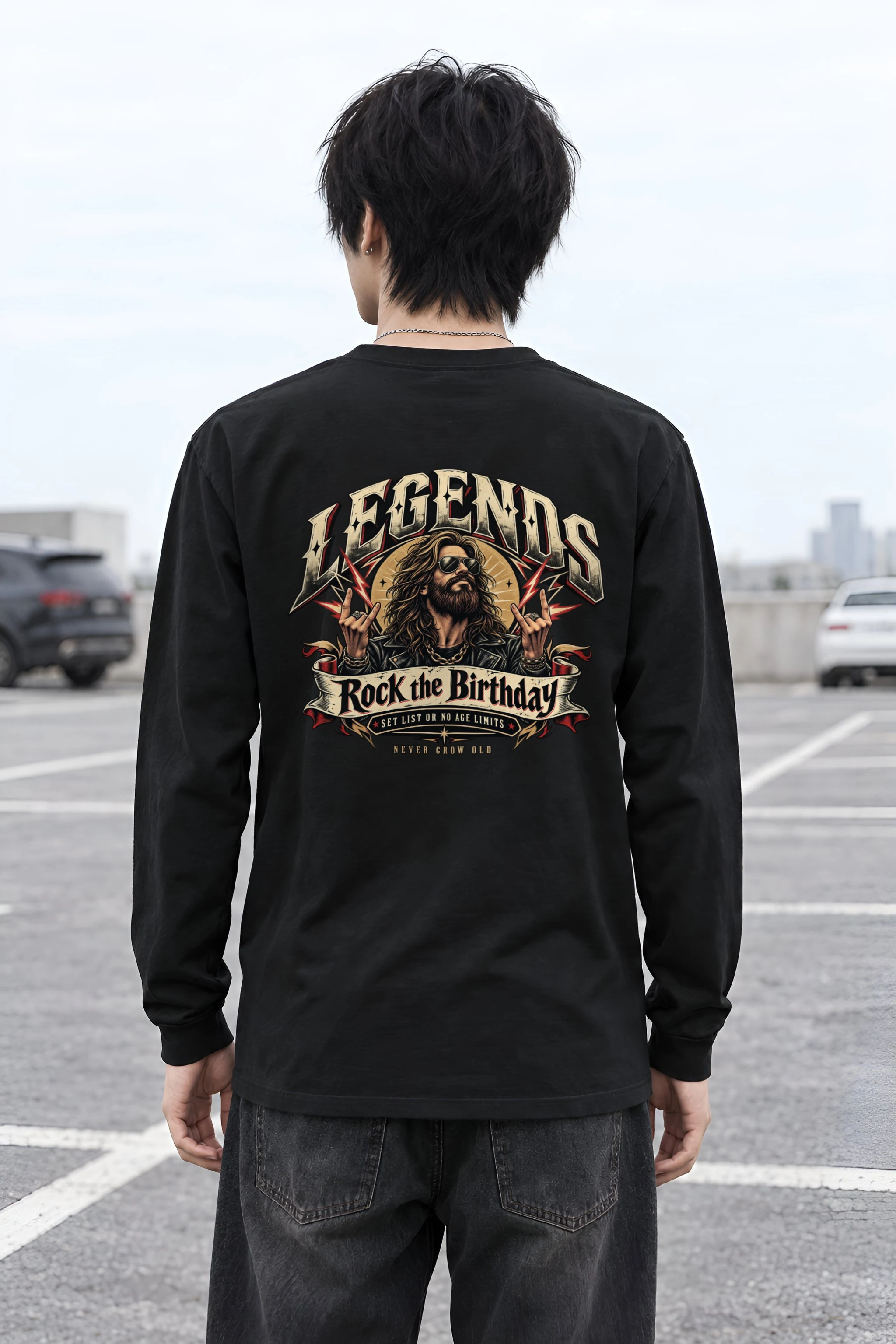 "Rock The Birthday" Unisex Longsleeve T-shirt