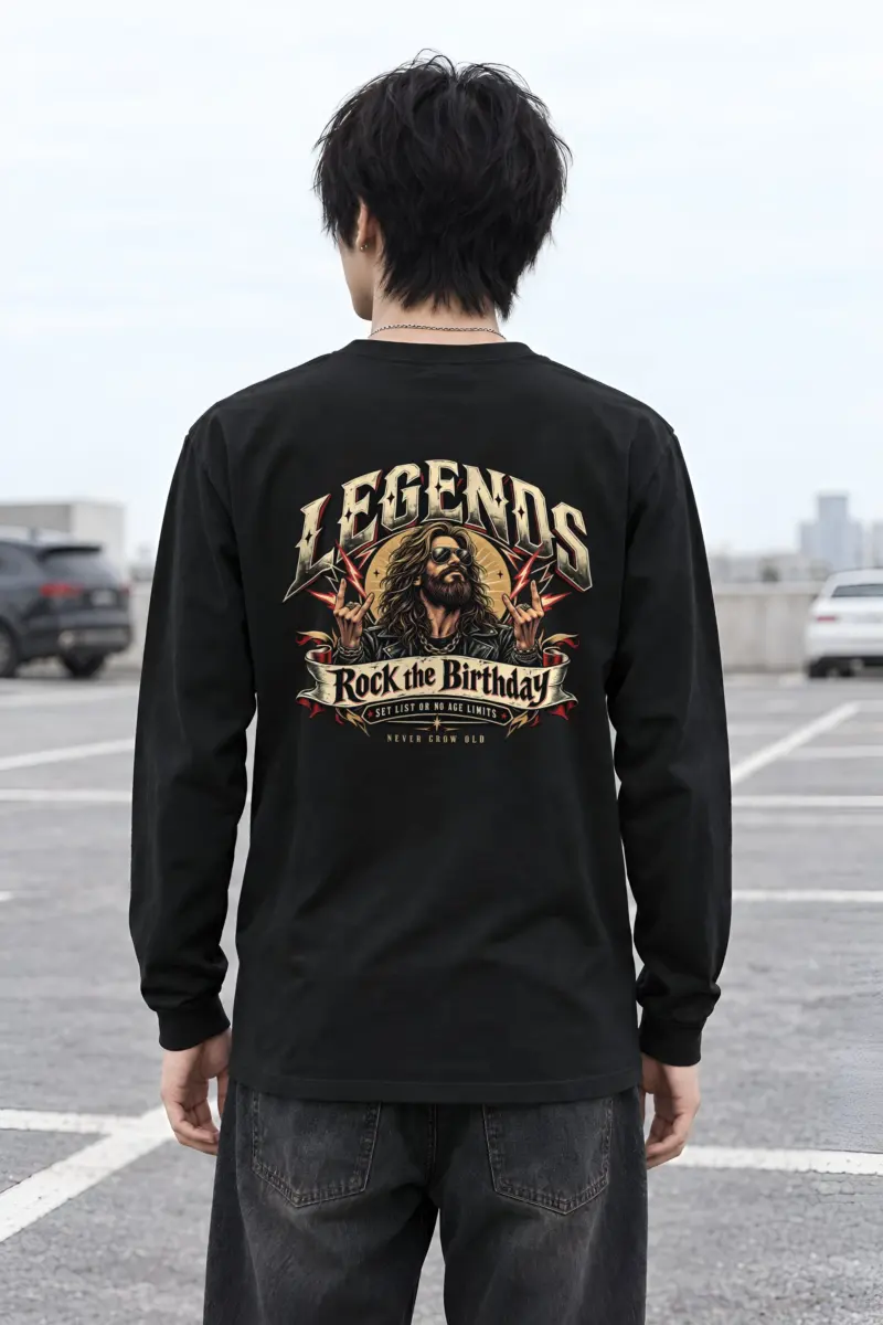 "Rock The Birthday" Unisex Longsleeve T-shirt
