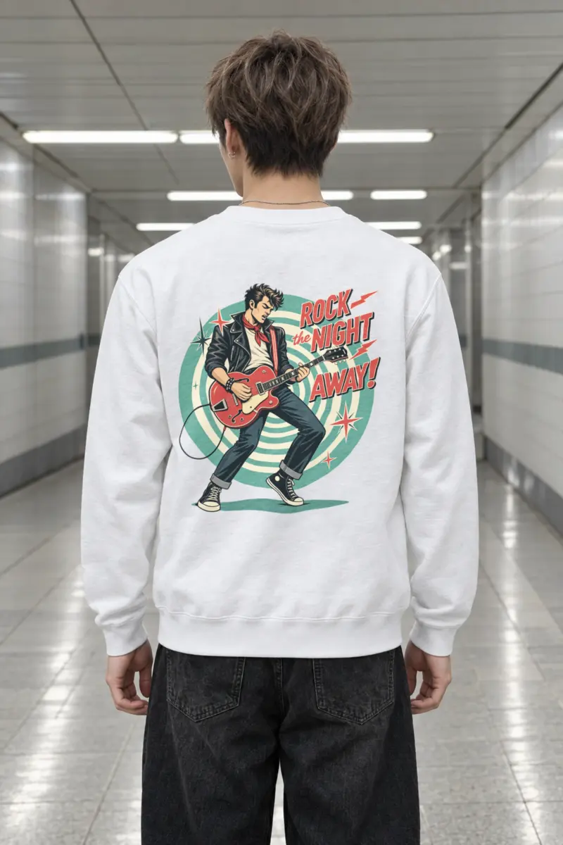 "Rock The Night Away" Heavy Blend Unisex Crewneck Sweatshirt