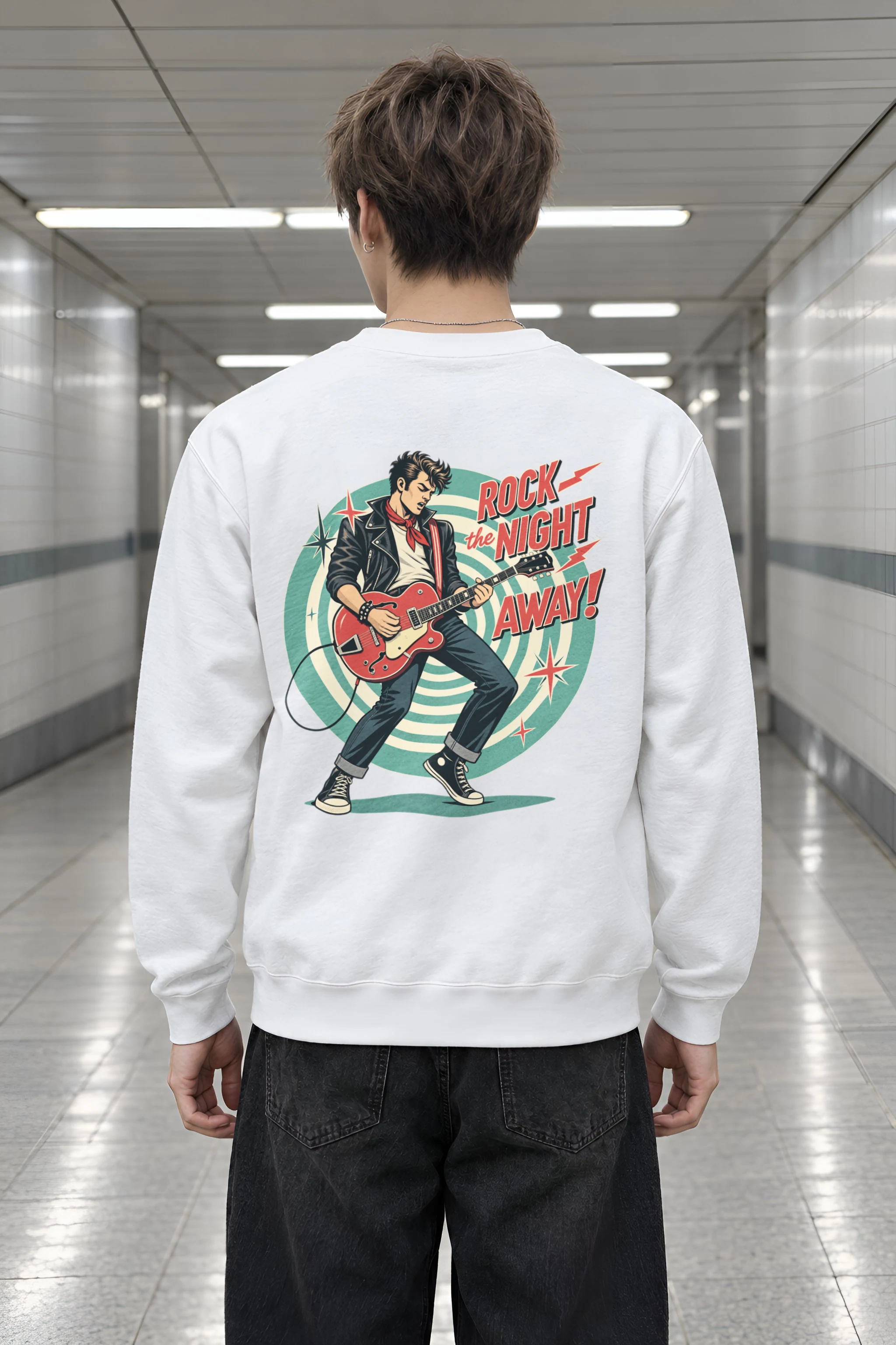 "Rock The Night Away" Heavy Blend Unisex Crewneck Sweatshirt