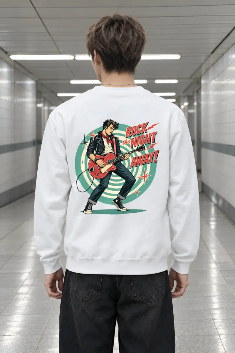 "Rock The Night Away" Heavy Blend Unisex Crewneck Sweatshirt