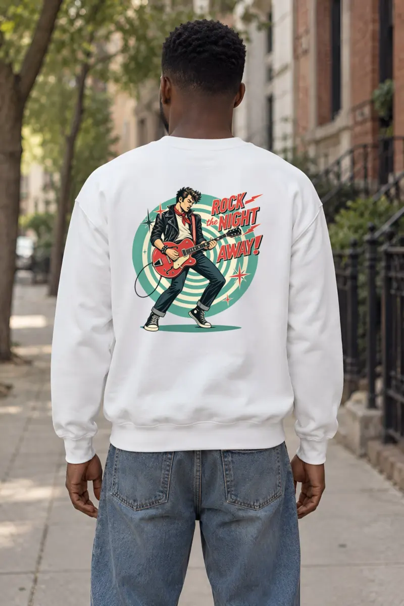 "Rock The Night Away" Heavy Blend Unisex Crewneck Sweatshirt