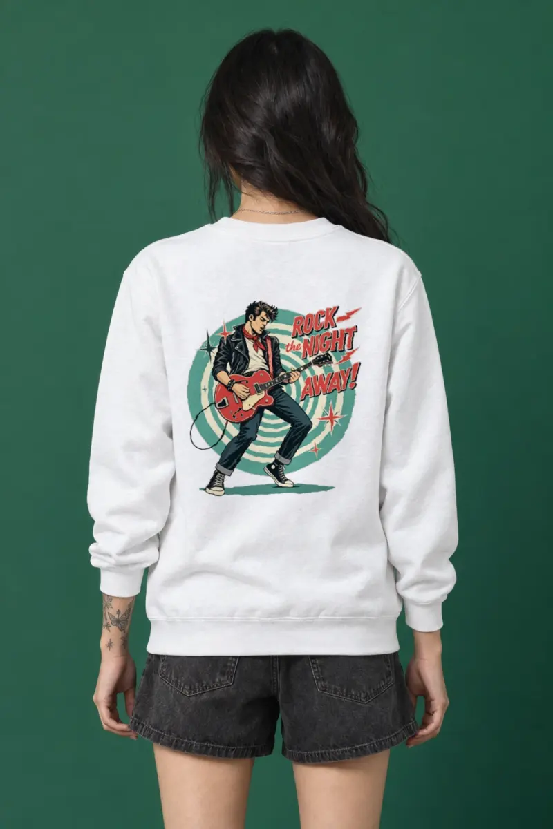 "Rock The Night Away" Heavy Blend Unisex Crewneck Sweatshirt