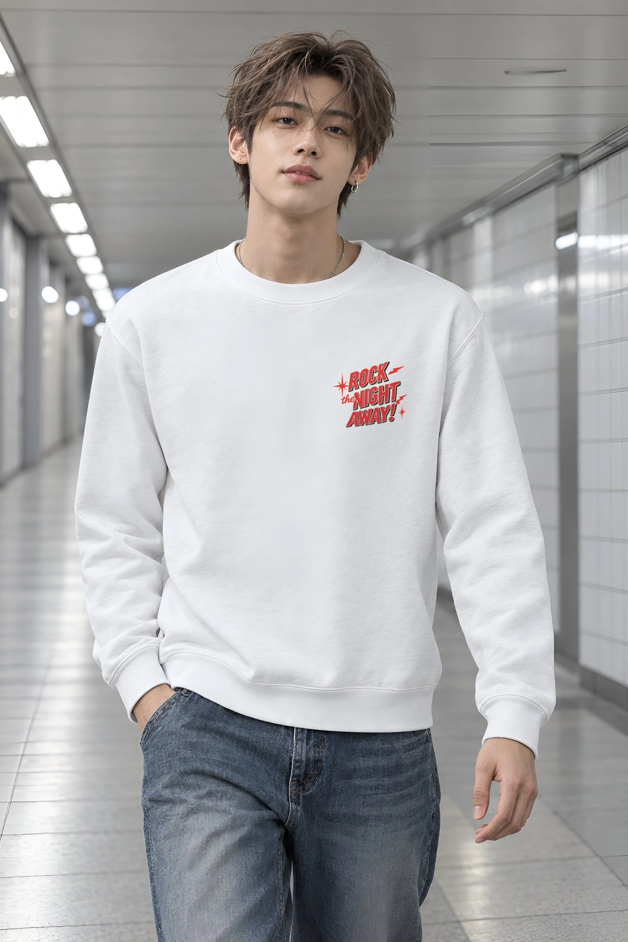 "Rock The Night Away" Heavy Blend Unisex Crewneck Sweatshirt