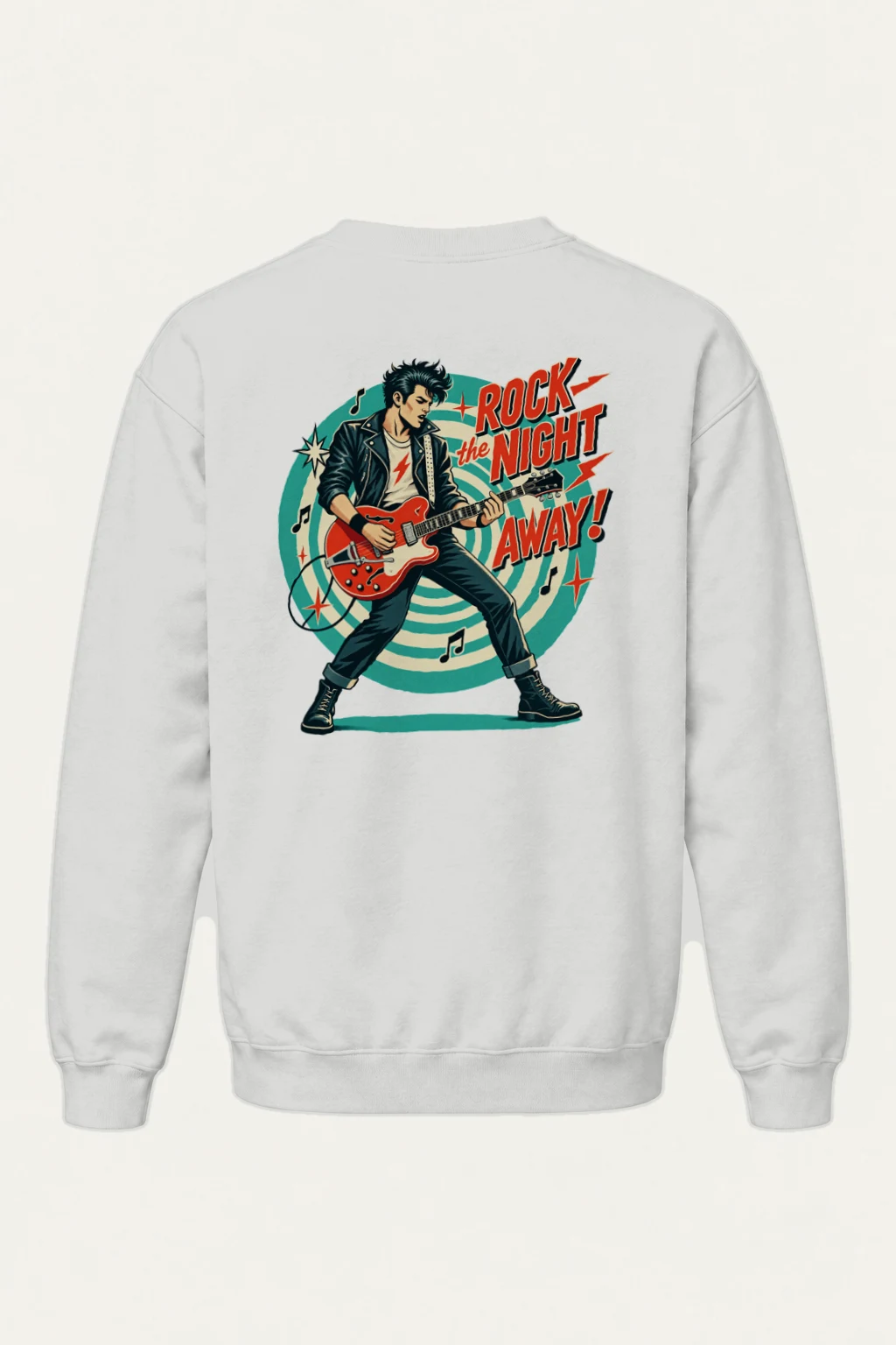 "Rock The Night Away" Heavy Blend Unisex Crewneck Sweatshirt | Gildan 18000