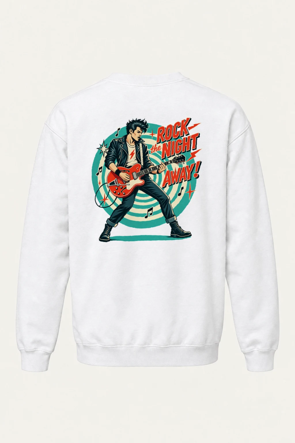 "Rock The Night Away" Heavy Blend Unisex Crewneck Sweatshirt | Gildan 18000