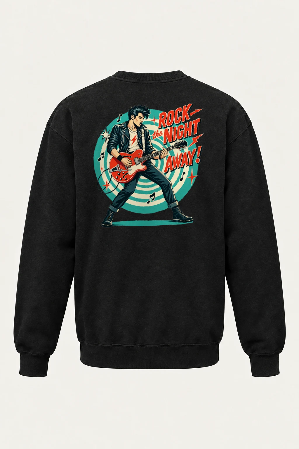 "Rock The Night Away" Heavy Blend Unisex Crewneck Sweatshirt | Gildan 18000