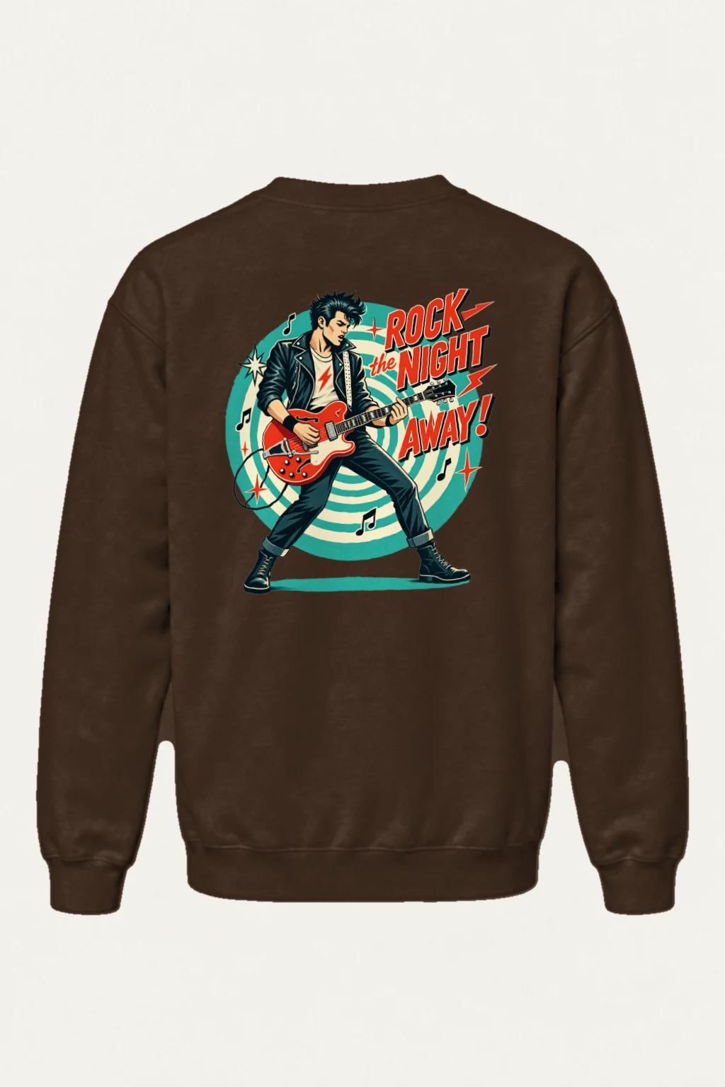 "Rock The Night Away" Heavy Blend Unisex Crewneck Sweatshirt | Gildan 18000