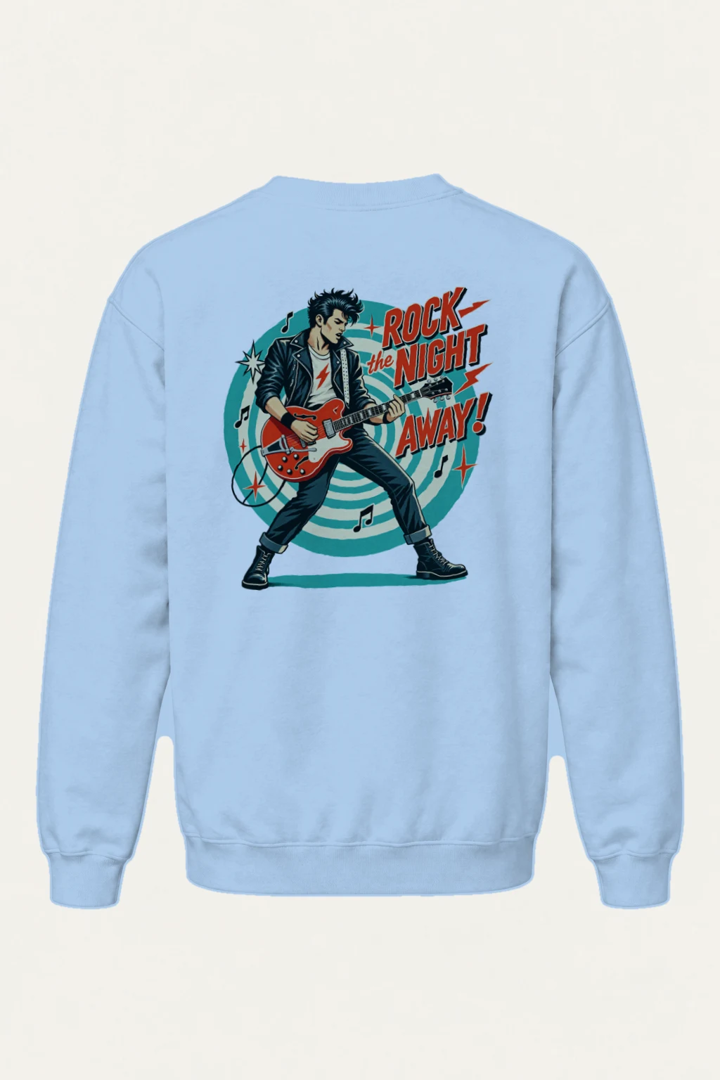 "Rock The Night Away" Heavy Blend Unisex Crewneck Sweatshirt | Gildan 18000
