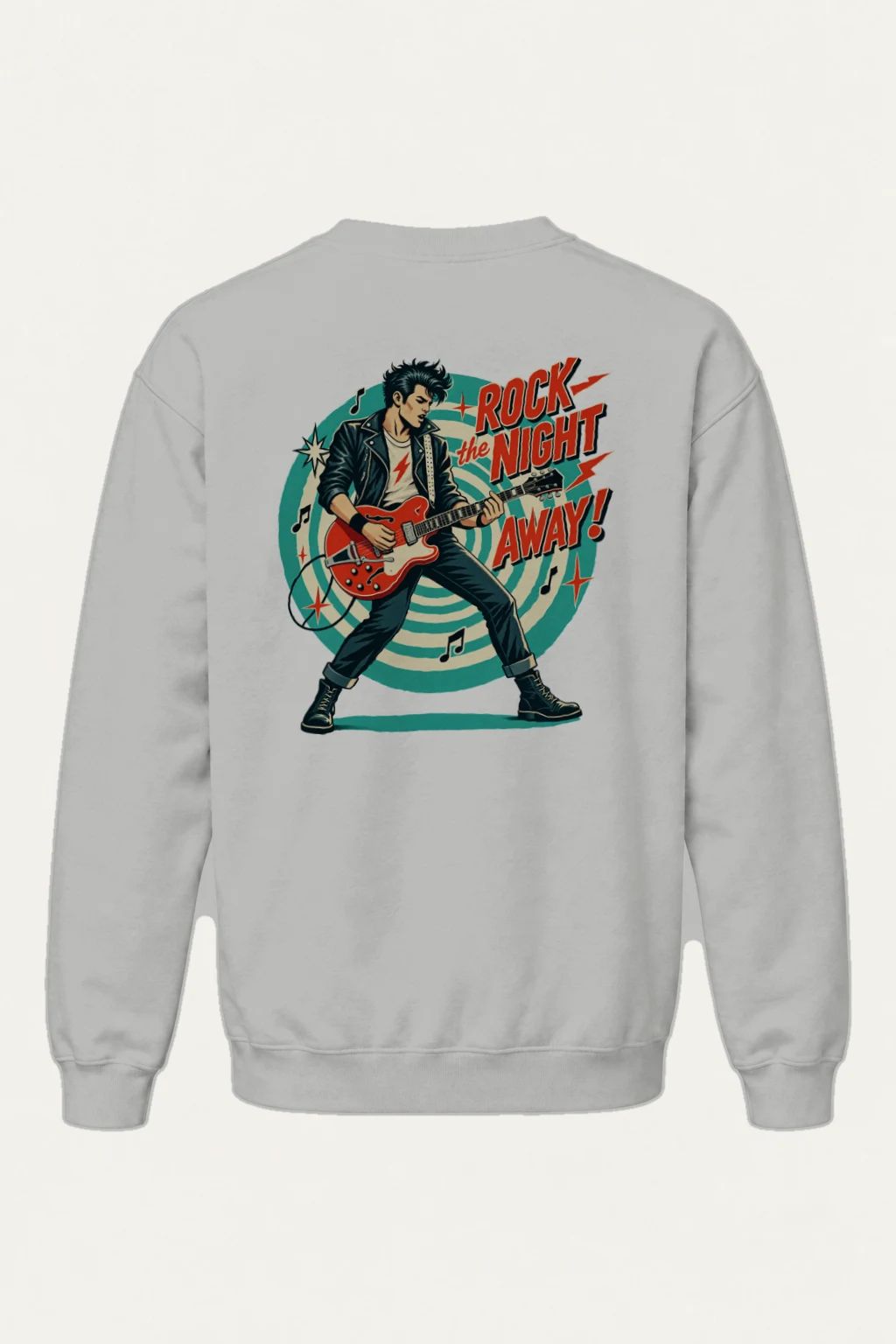 "Rock The Night Away" Heavy Blend Unisex Crewneck Sweatshirt | Gildan 18000