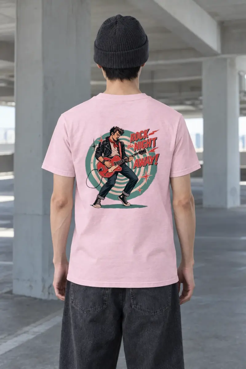"Rock the Night Away" Heavyweight Unisex Crewneck T-shirt