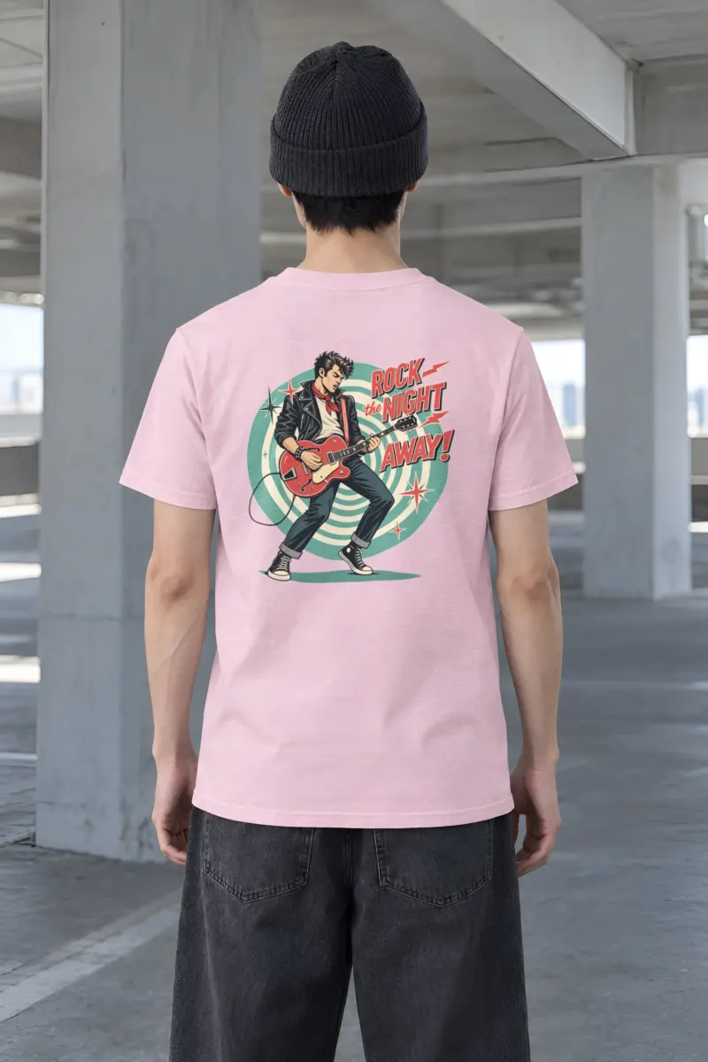 "Rock the Night Away" Heavyweight Unisex Crewneck T-shirt